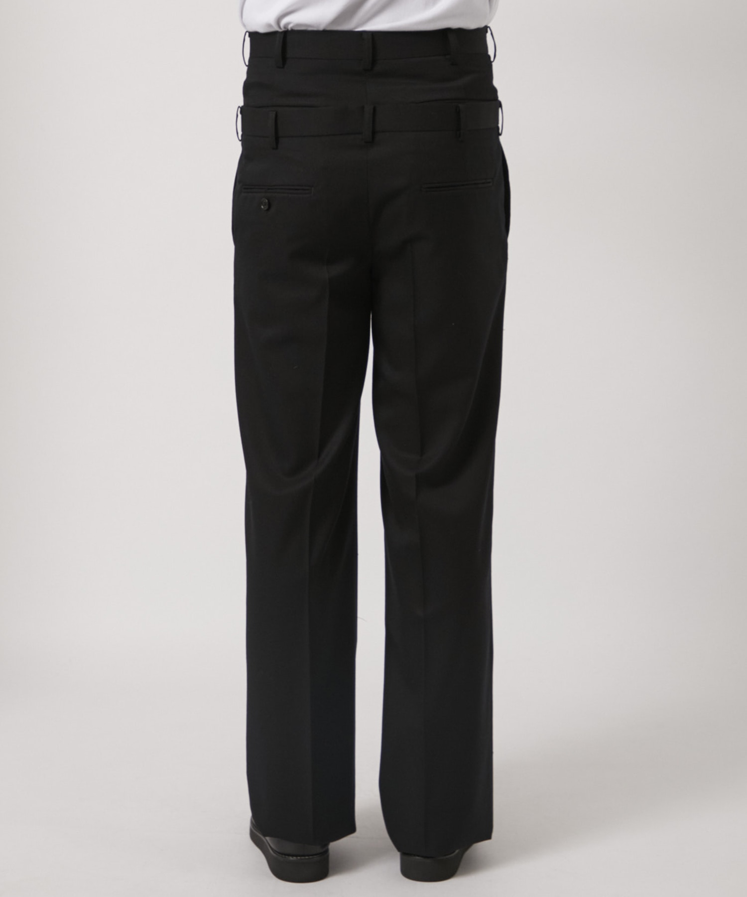 WOOL GABARDINE DOUBLE STACKED TROUSERS JOHN LAWRENCE SULLIVAN