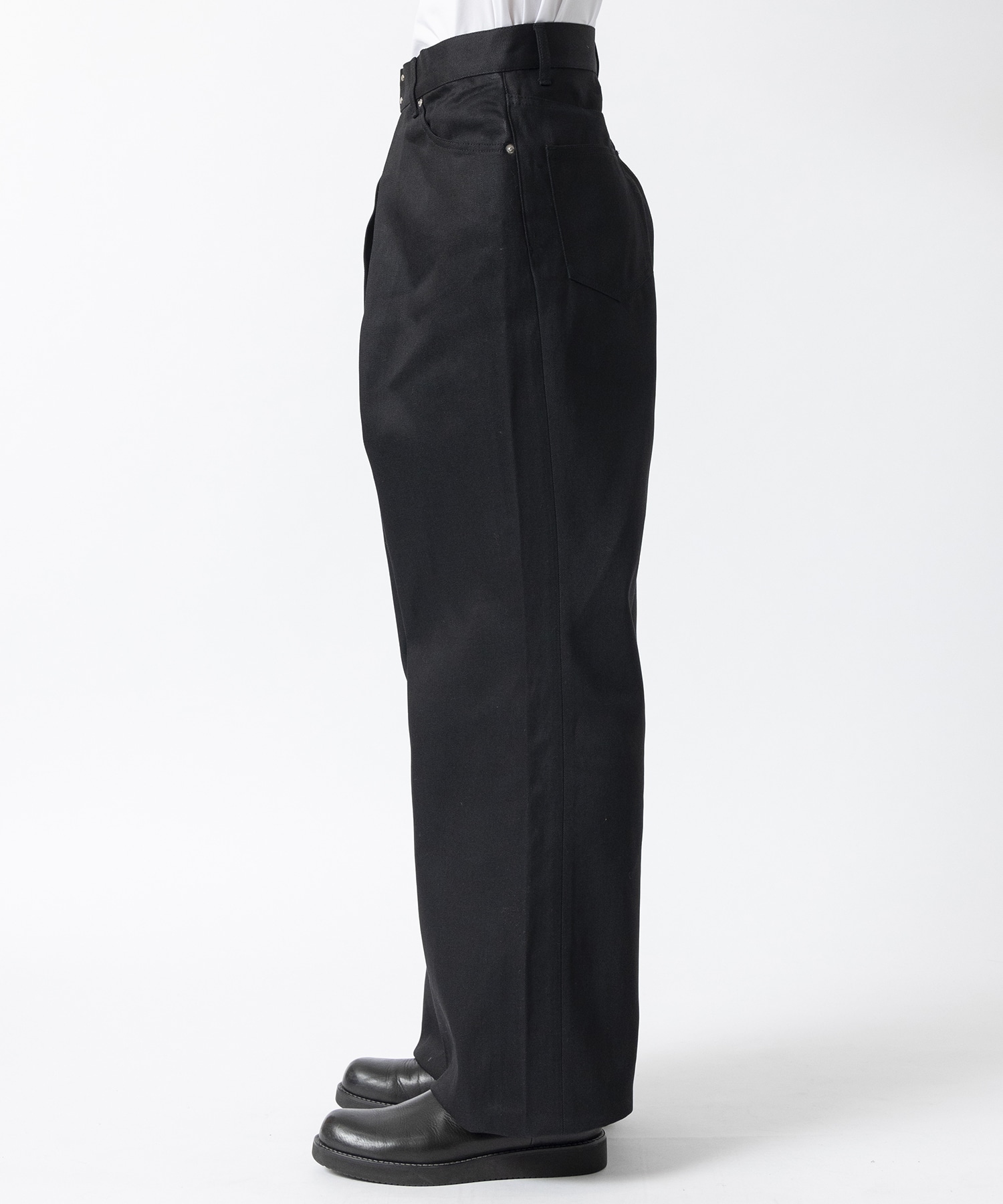 RIGID DENIM WIDE PANTS JOHN LAWRENCE SULLIVAN