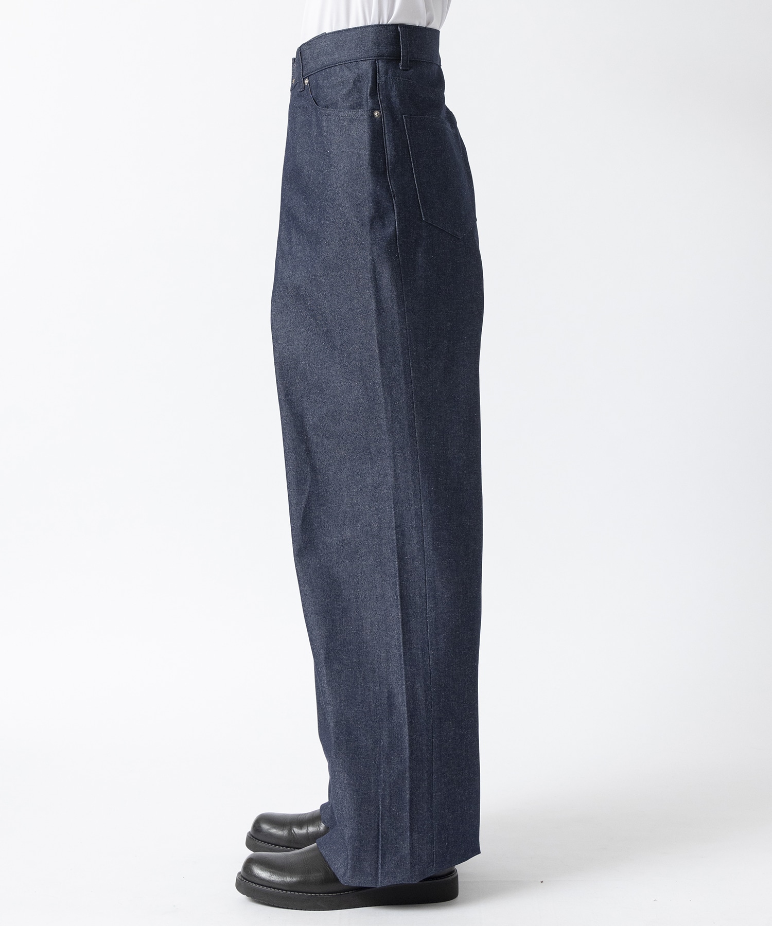 RIGID DENIM WIDE PANTS JOHN LAWRENCE SULLIVAN