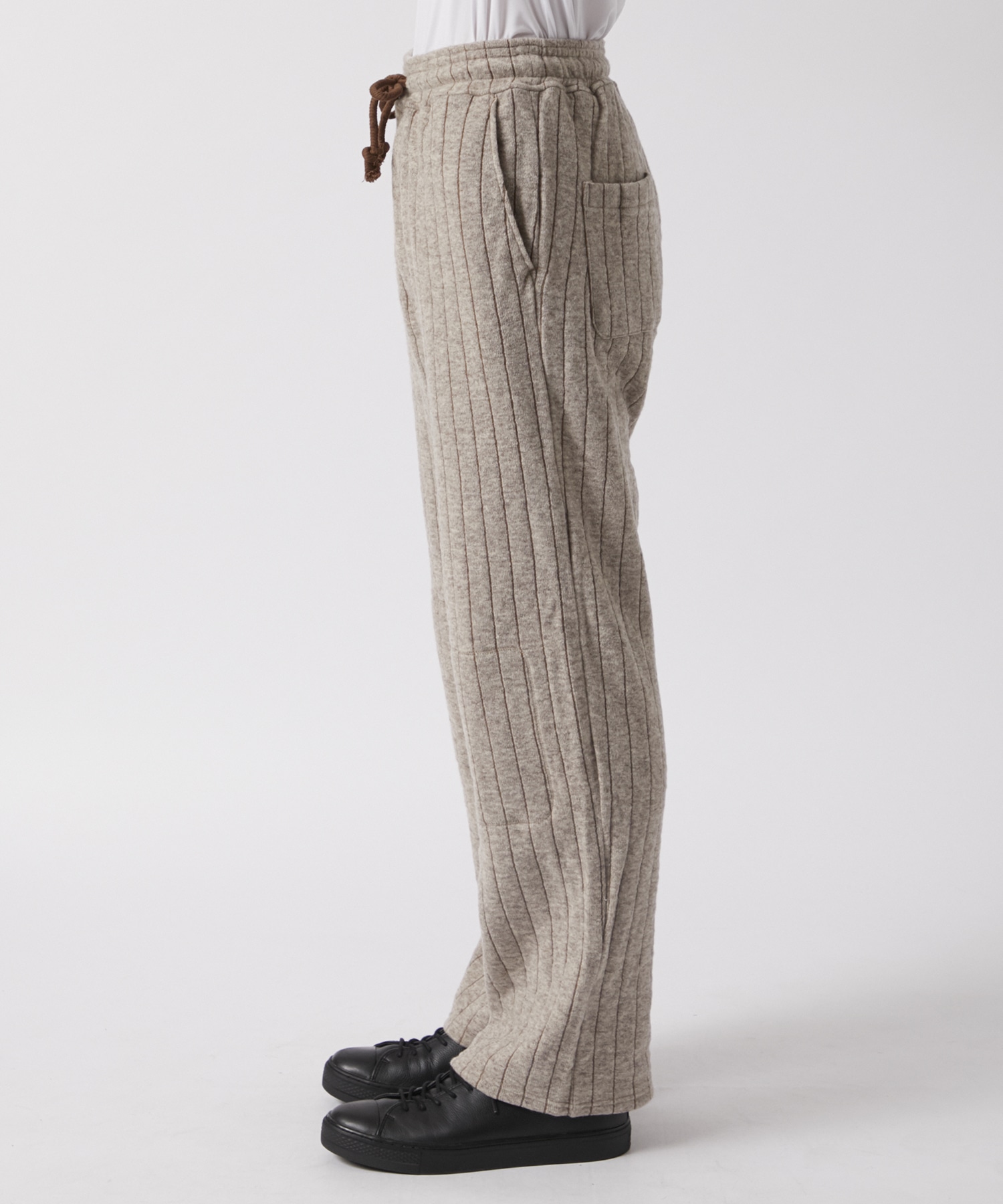 Striped Quilt jacquard Trousers MATSUFUJI