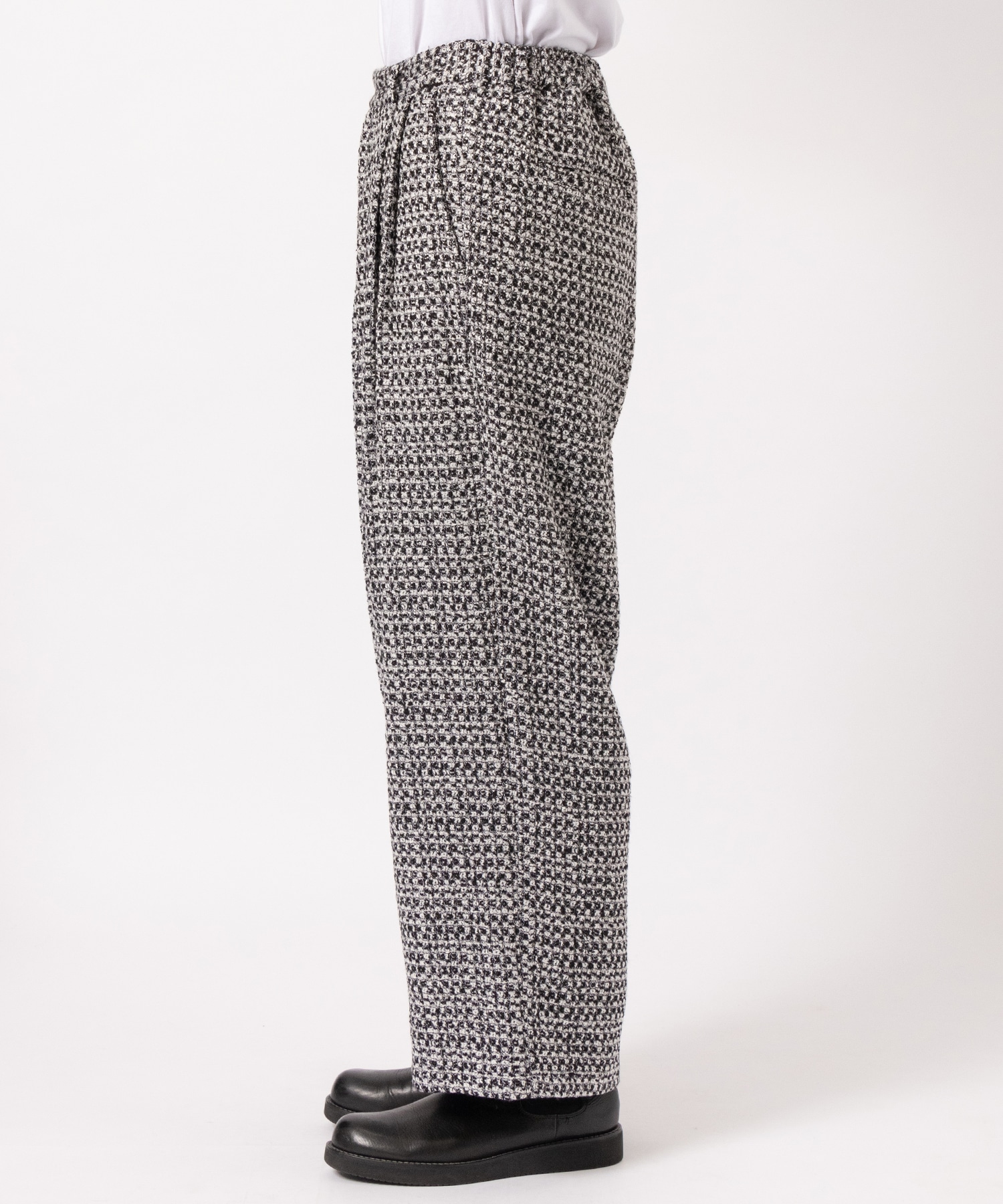 別注 2TUCK WIDE TWEED PANT JUHA