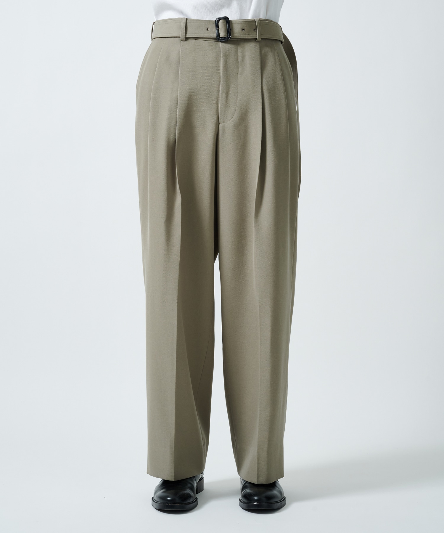 RERACS BELTED TUCK SLACKS THE RERACS