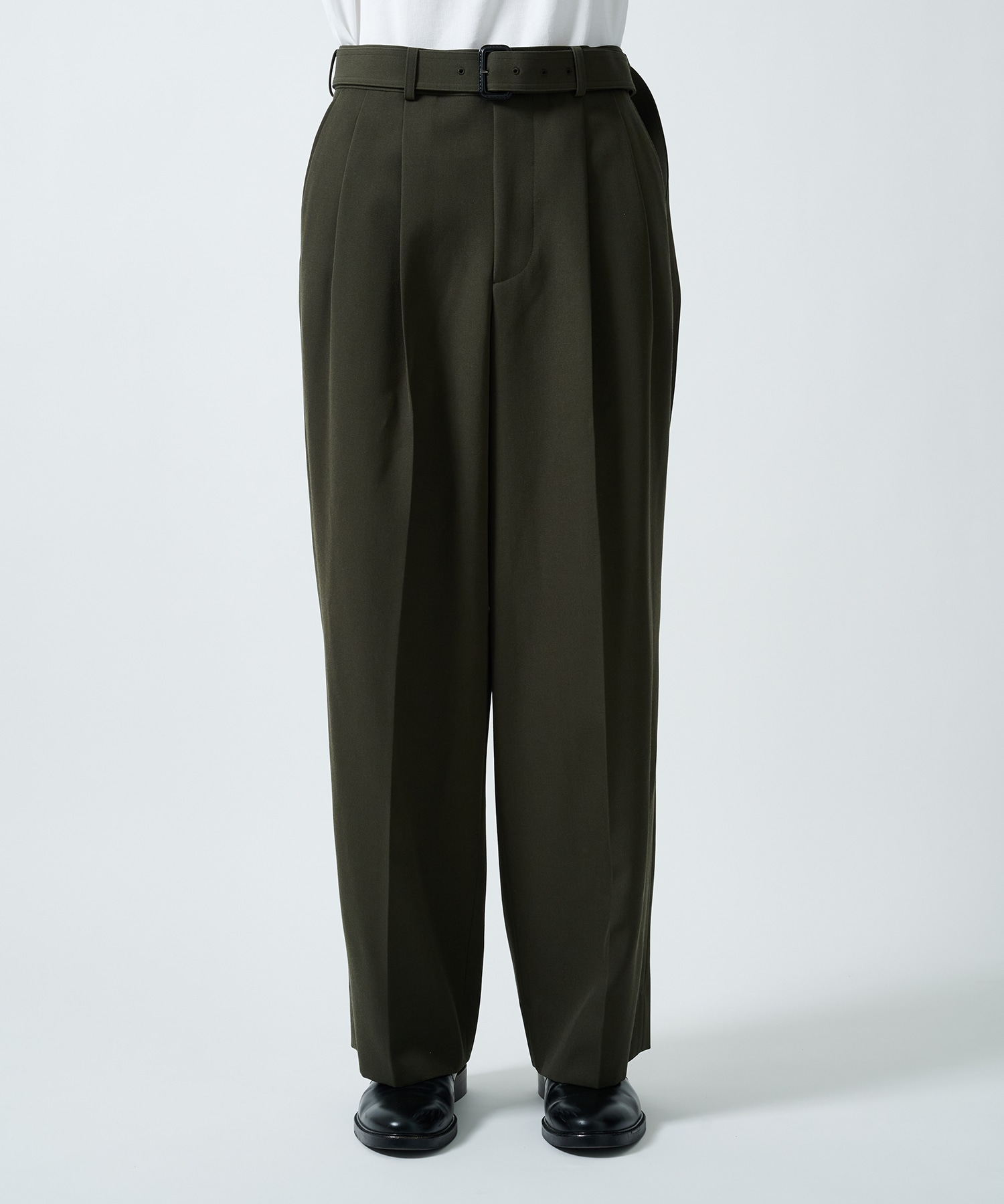 RERACS BELTED TUCK SLACKS THE RERACS