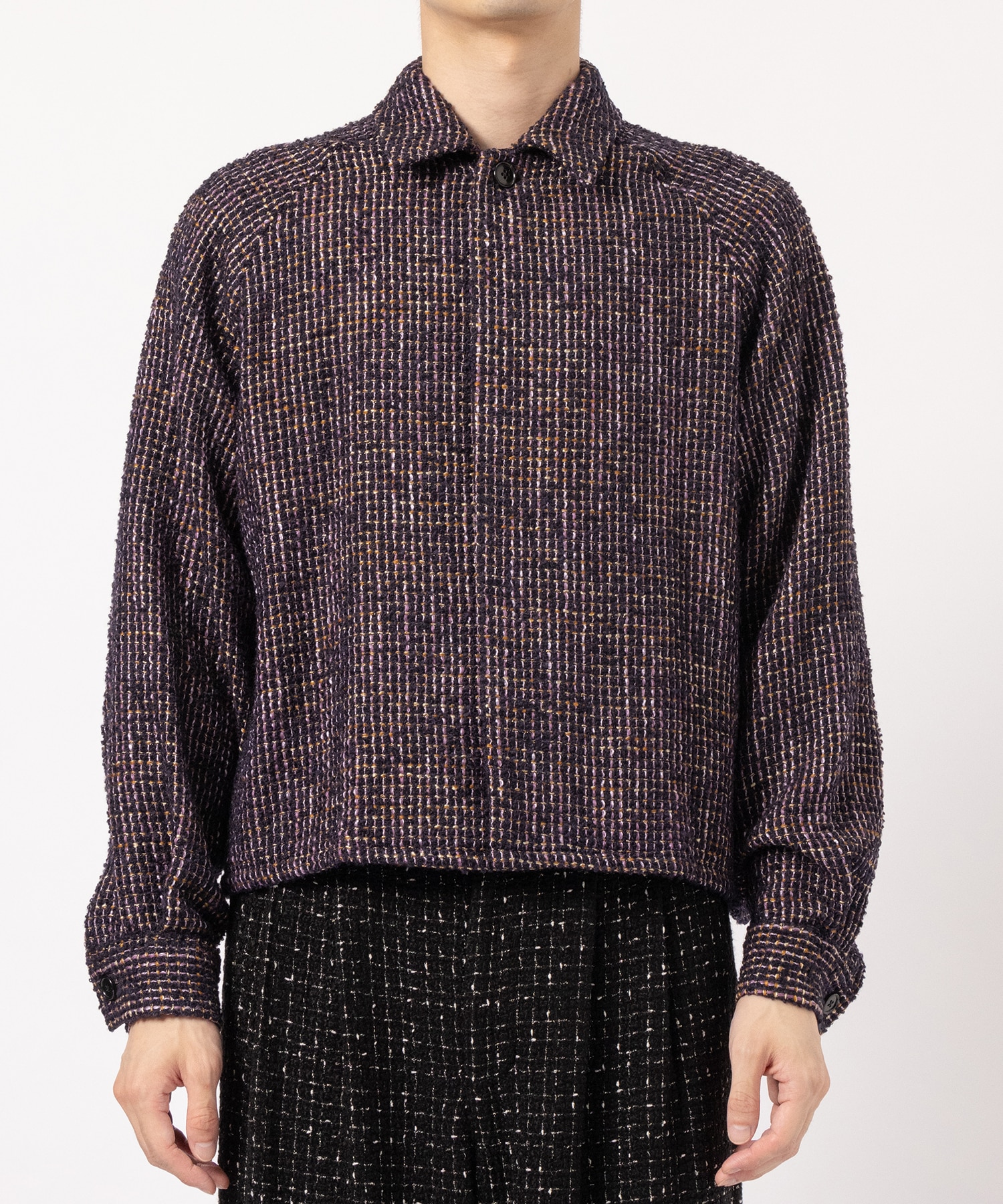 LOOP TWEED SHORT JACKET JUHA