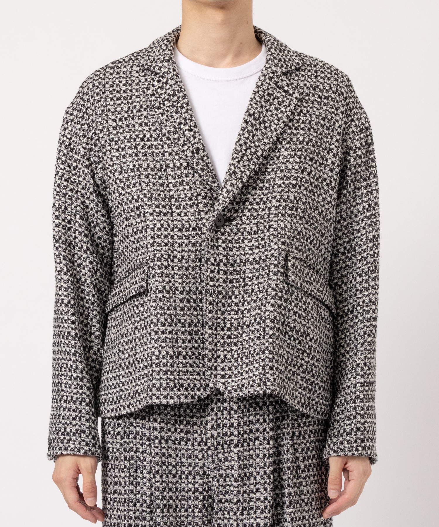 別注 TWEED SHORT JACKET JUHA