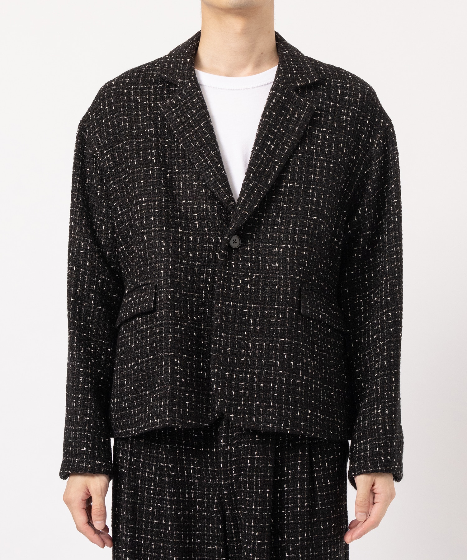 別注 TWEED SHORT JACKET JUHA