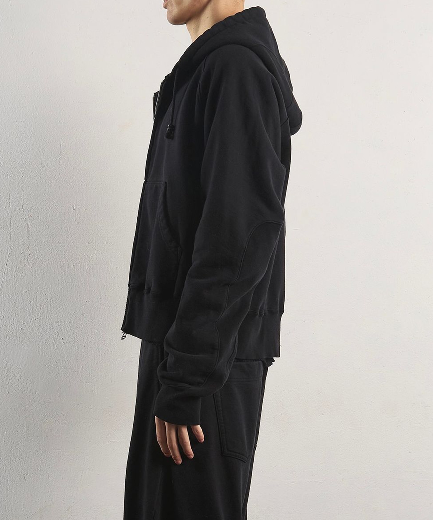 PANELLED ZIP UP HOODIE NVRFRGT