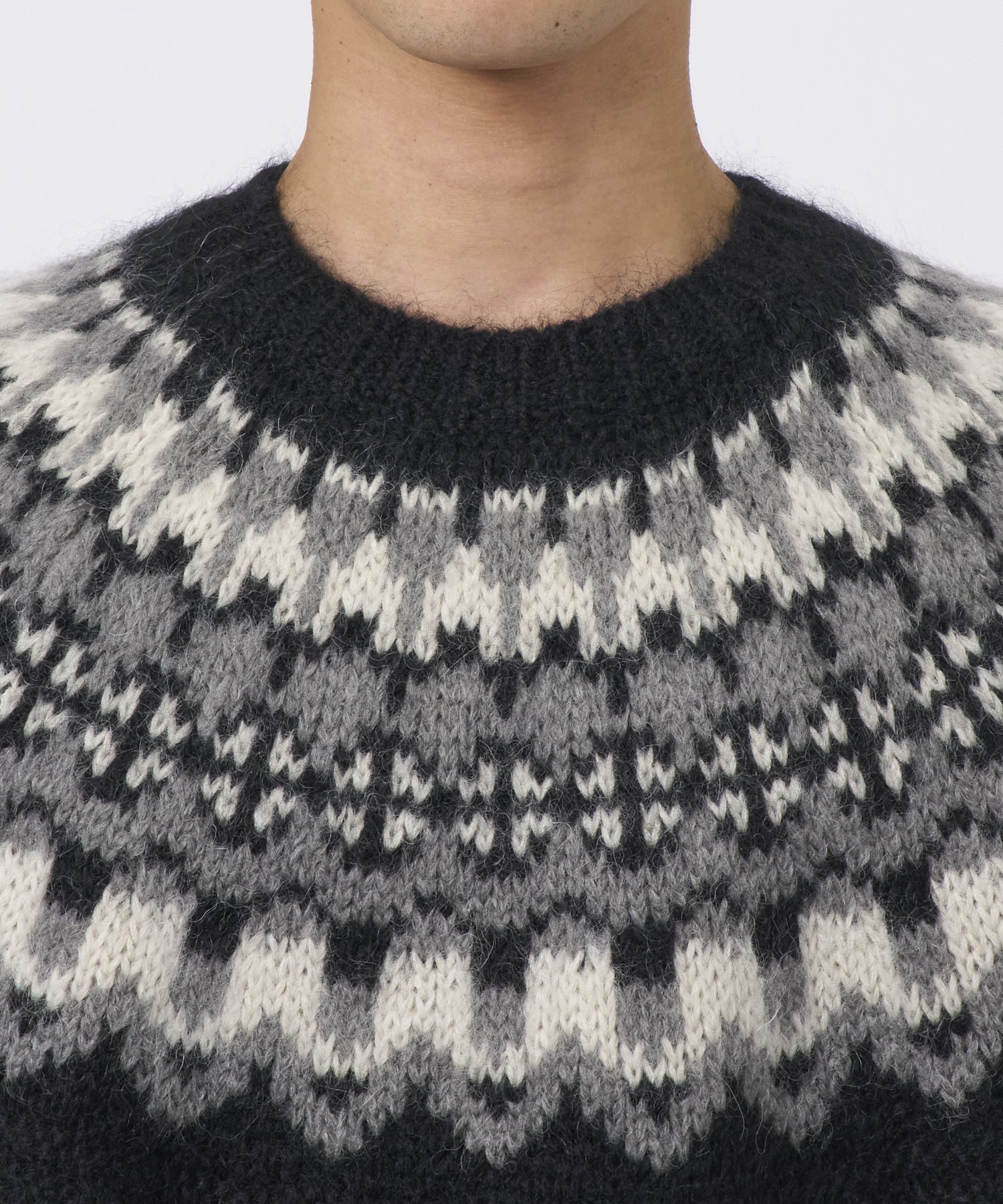 MOHAIR NORDIC CREW NECK BATONER