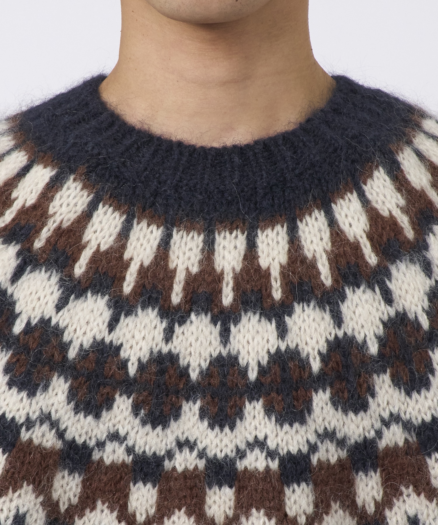 MOHAIR NORDIC CREW NECK BATONER