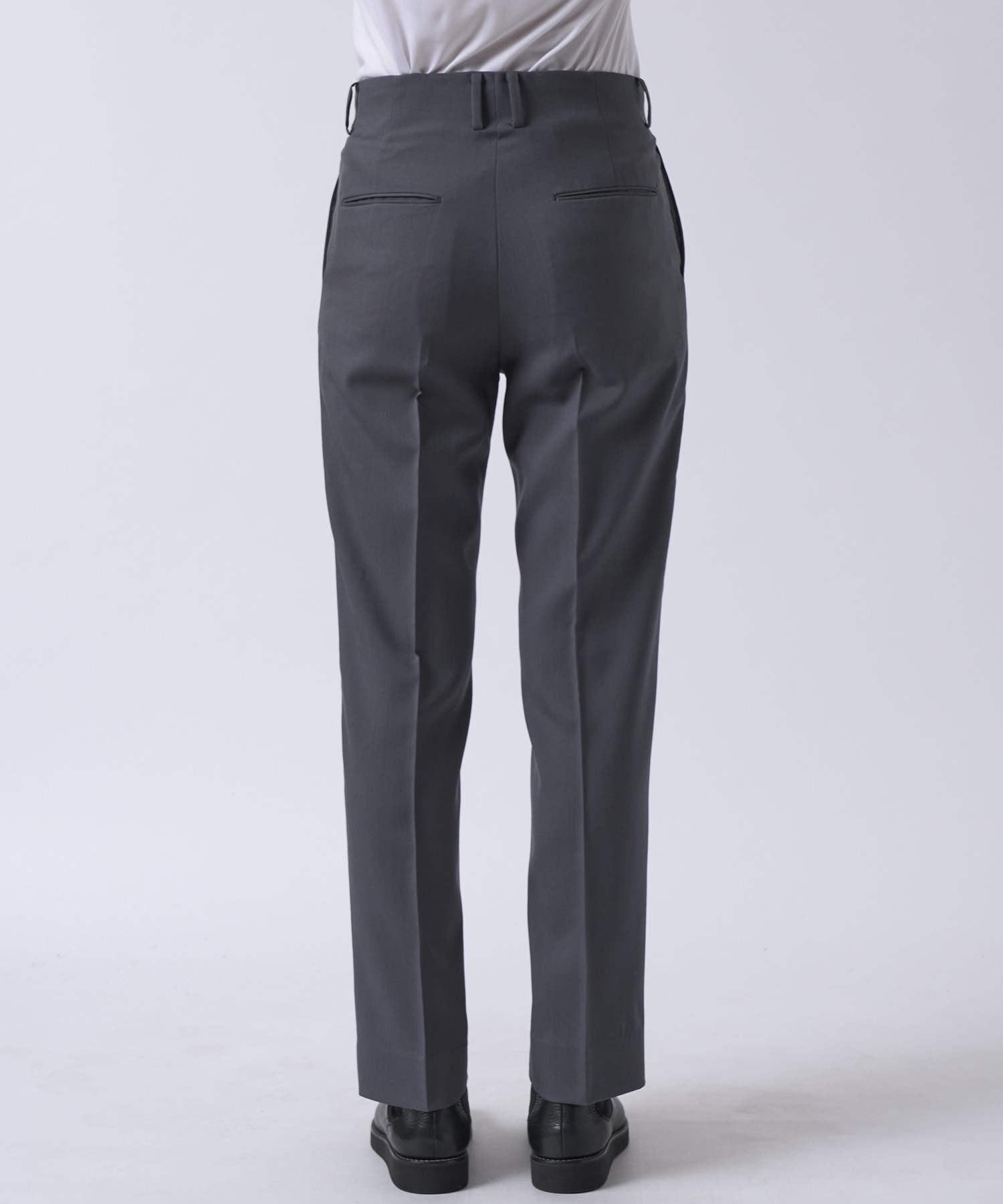 Water-repellent Wool Straight Trousers MATSUFUJI