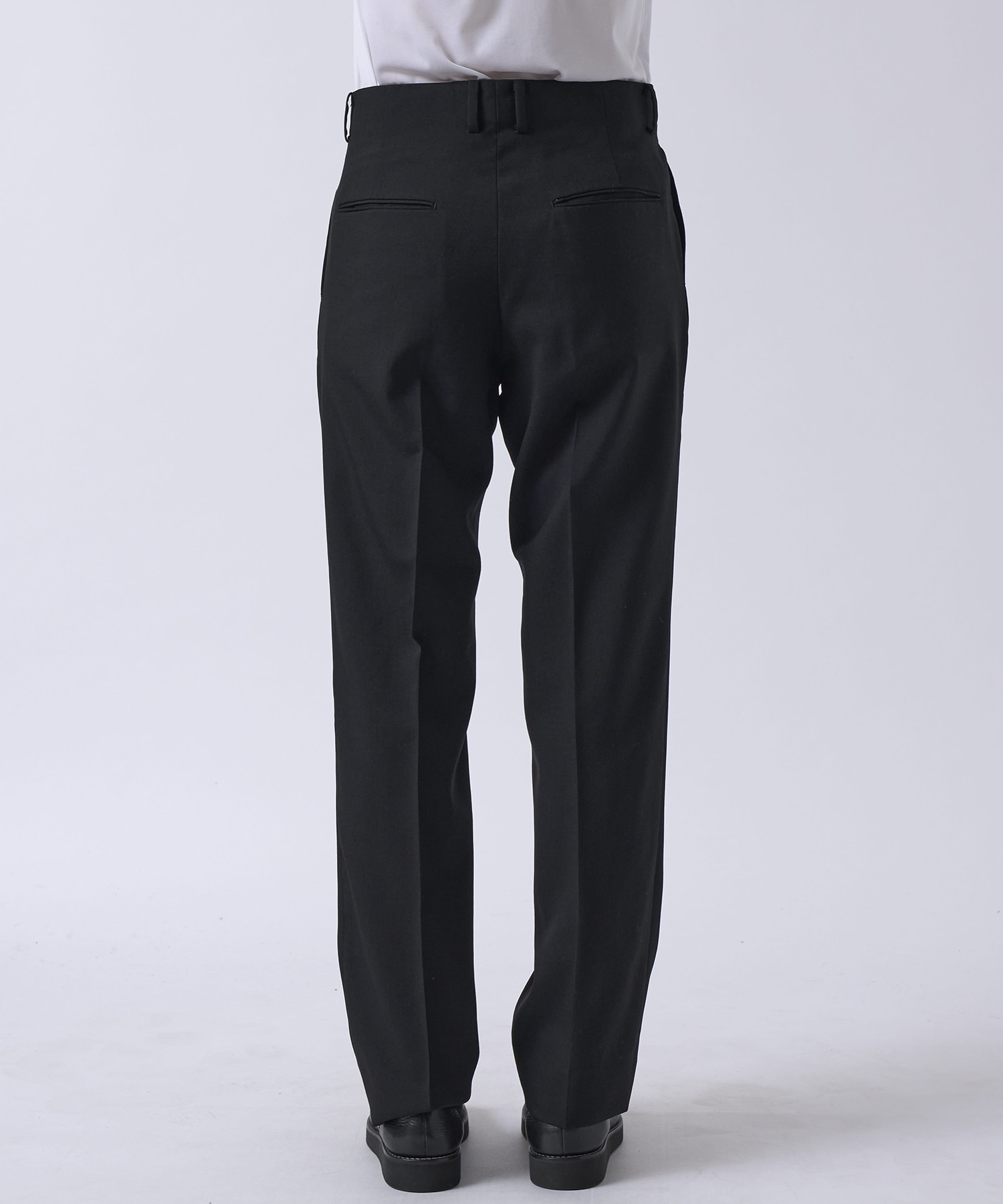 Water-repellent Wool Straight Trousers MATSUFUJI