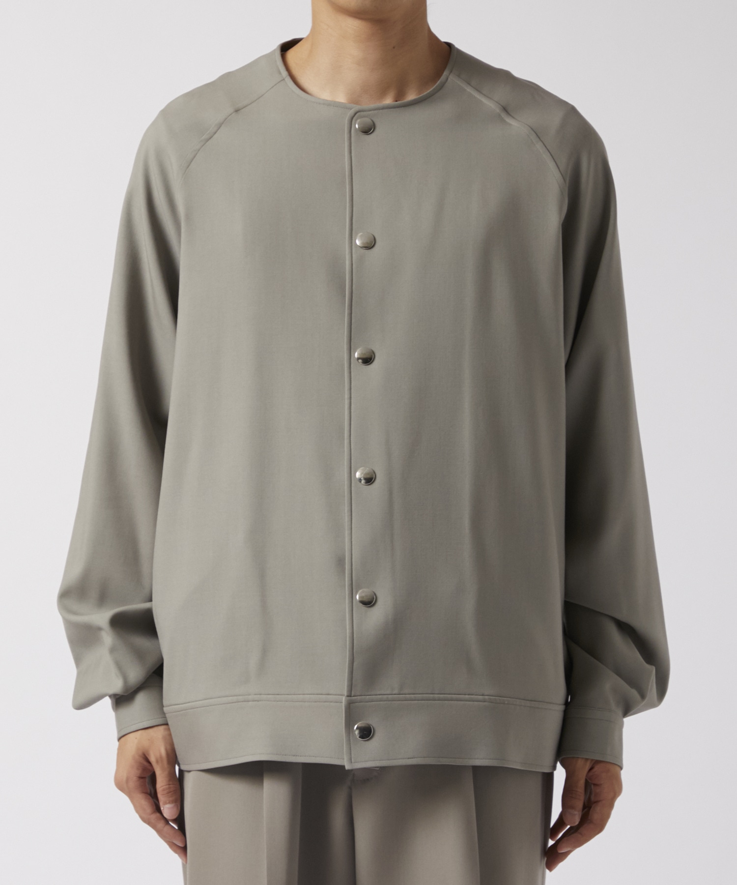 RERACS COLLARLESS RAGLAN BLOUSON THE RERACS