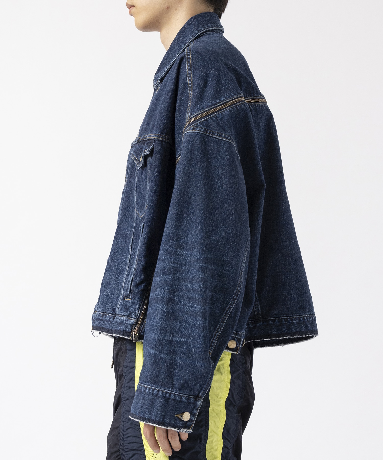 ZIPPER DENIM JACKET FACETASM