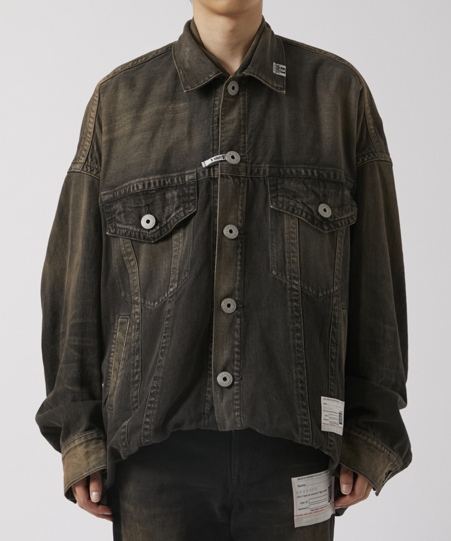 DOUBLE LAYERED DENIM JACKET Maison MIHARA YASUHIRO