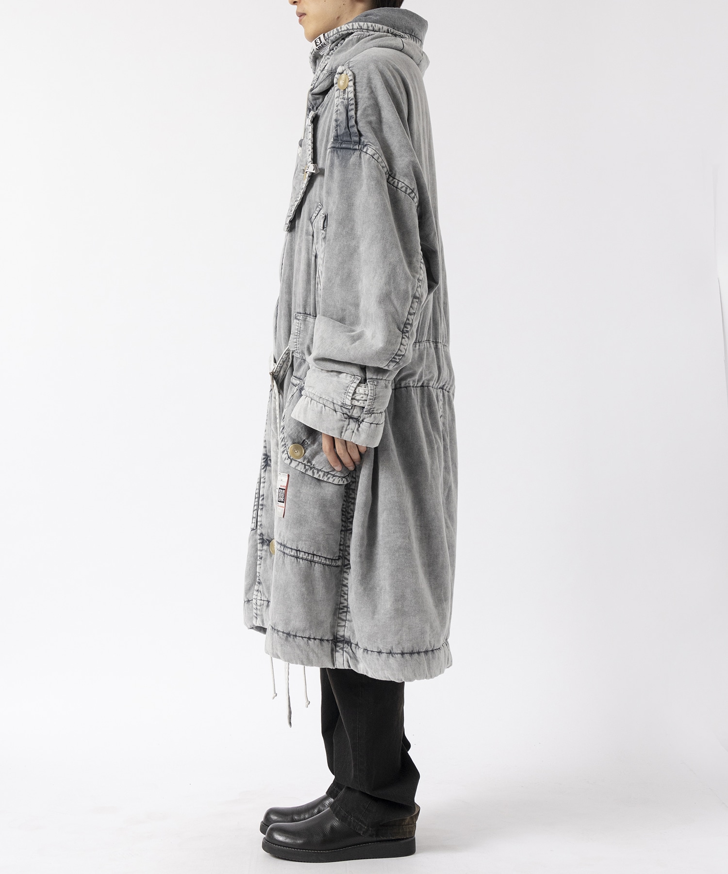 LOOSE SATIN RIDERS COAT Maison MIHARA YASUHIRO