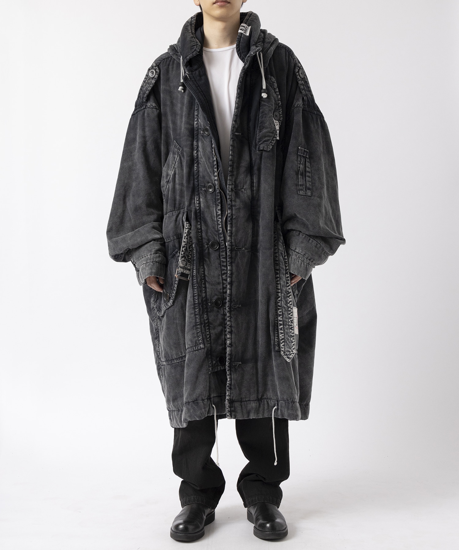 LOOSE SATIN RIDERS COAT Maison MIHARA YASUHIRO