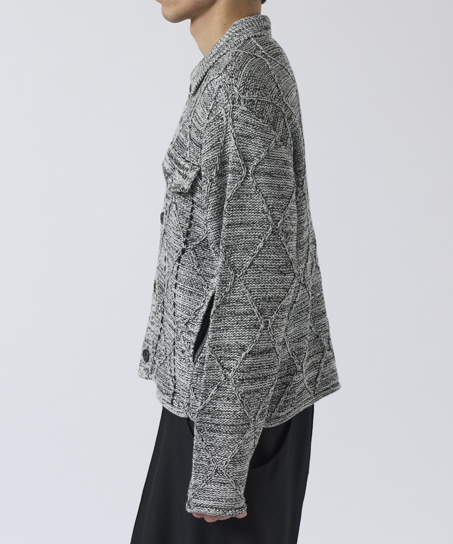 PAPER KNIT G BLOUSON saby