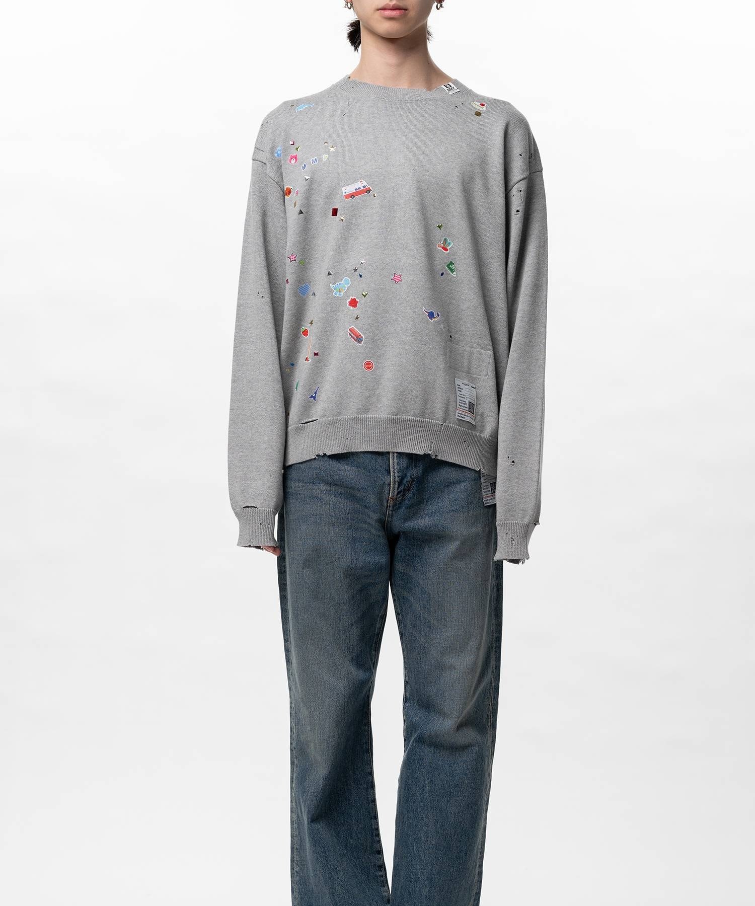 KIDS STICKER KNIT PULLOVER Maison MIHARA YASUHIRO