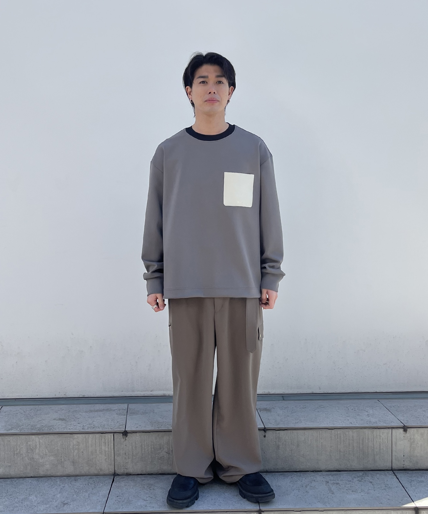 〈別注〉PO Tops With Washable Leather Pocket CULLNI