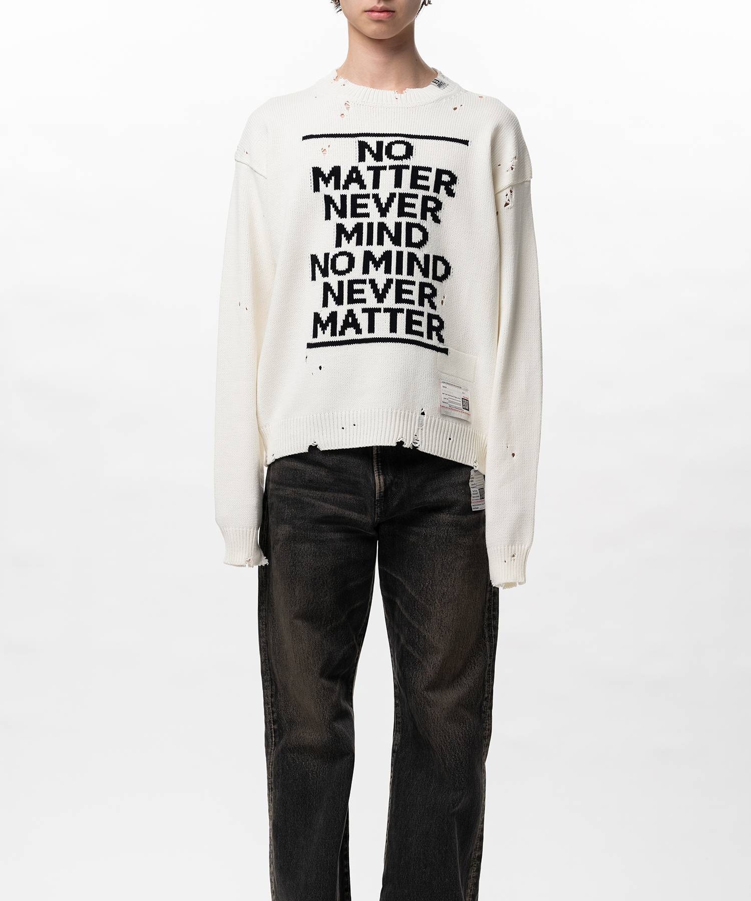 LETTERED KNIT PULLOVER Maison MIHARA YASUHIRO