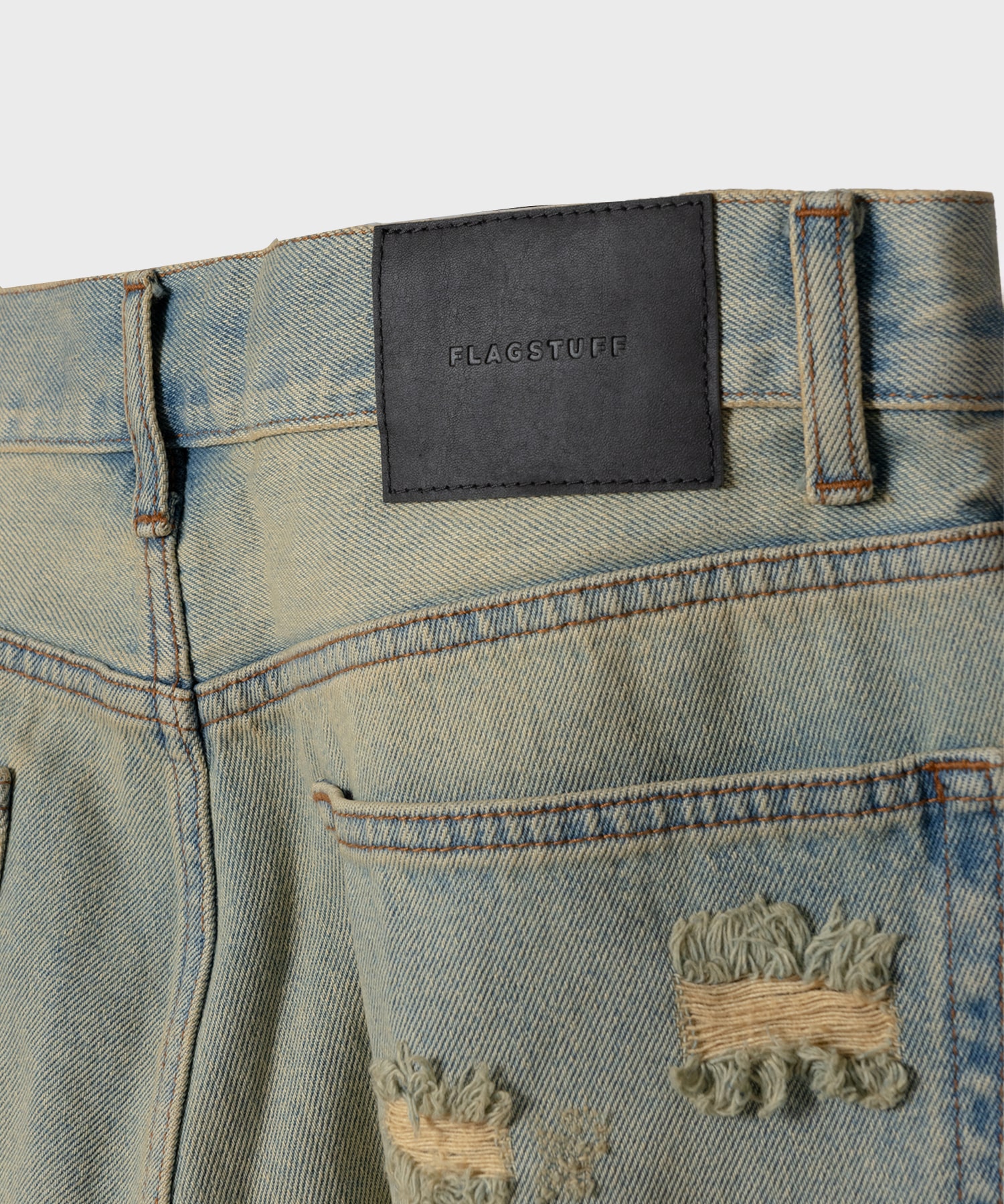 23AW-FS-17 DENIM BORO BAGGIE PANTS F-LAGSTUF-F