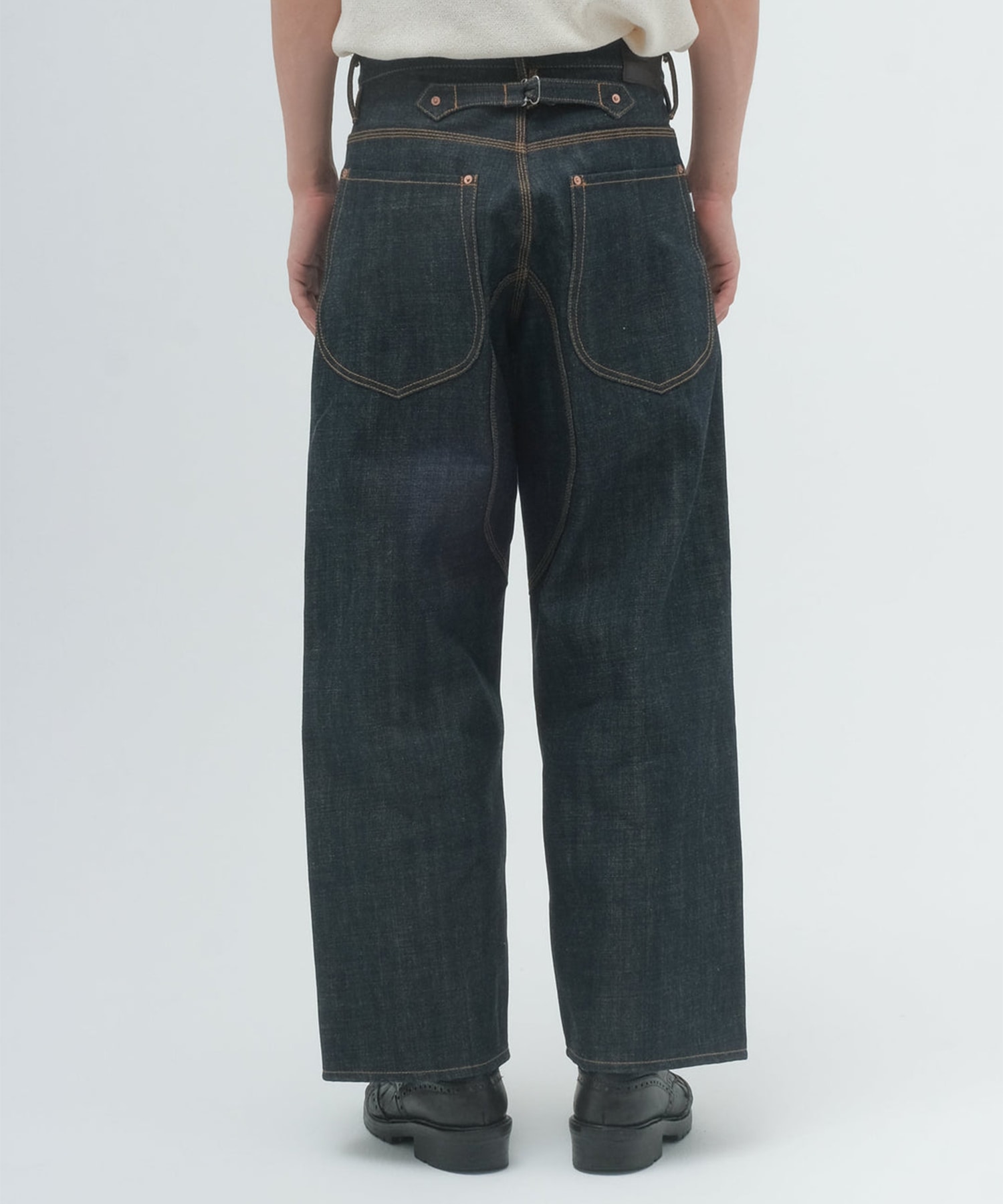 CLASSIC DOUBLE KNEEDENIM PANTS SUGARHILL