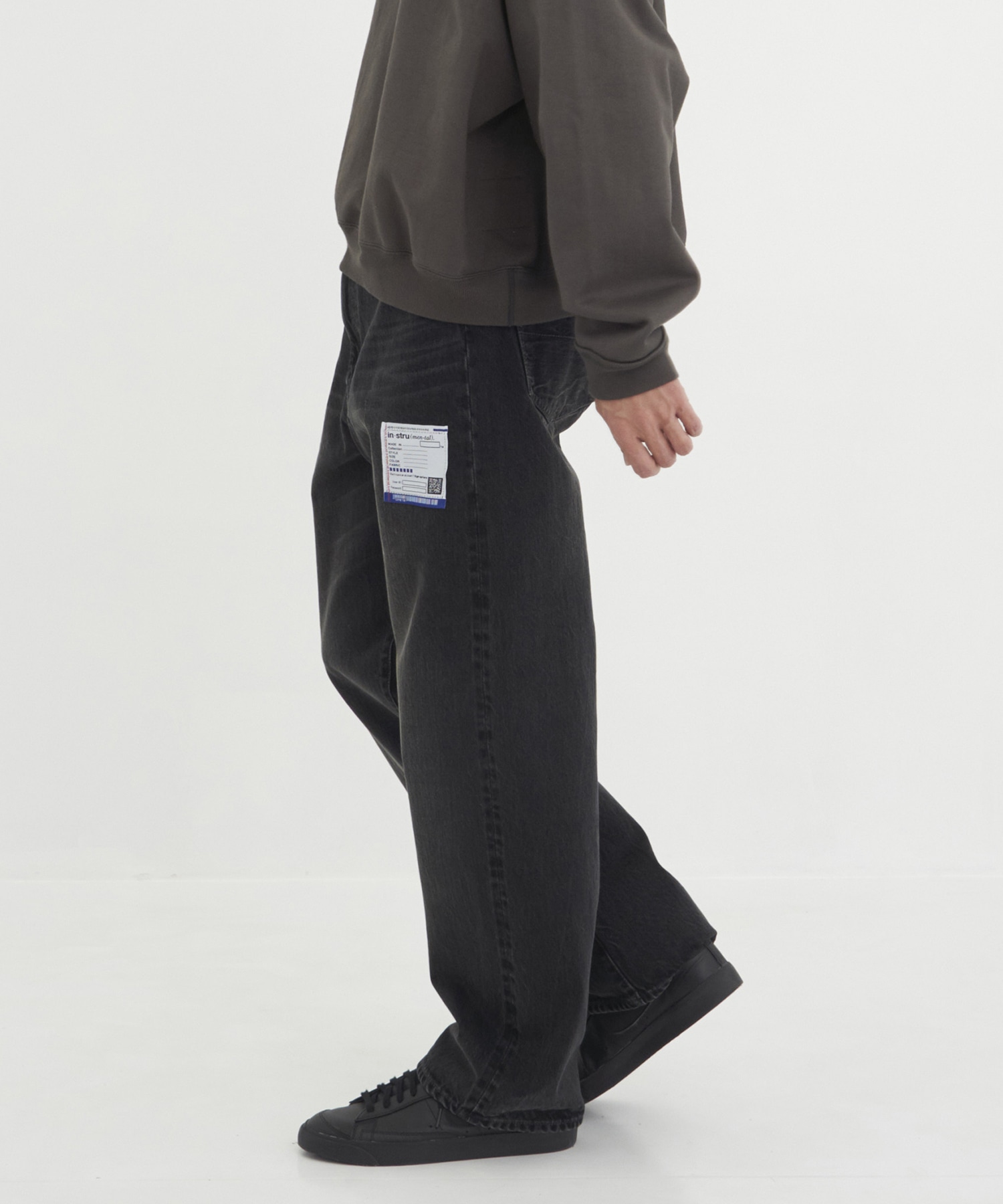 HARD WASHED SELVAGE DENIM STRAIGHT PANTS in・stru(men-tal)