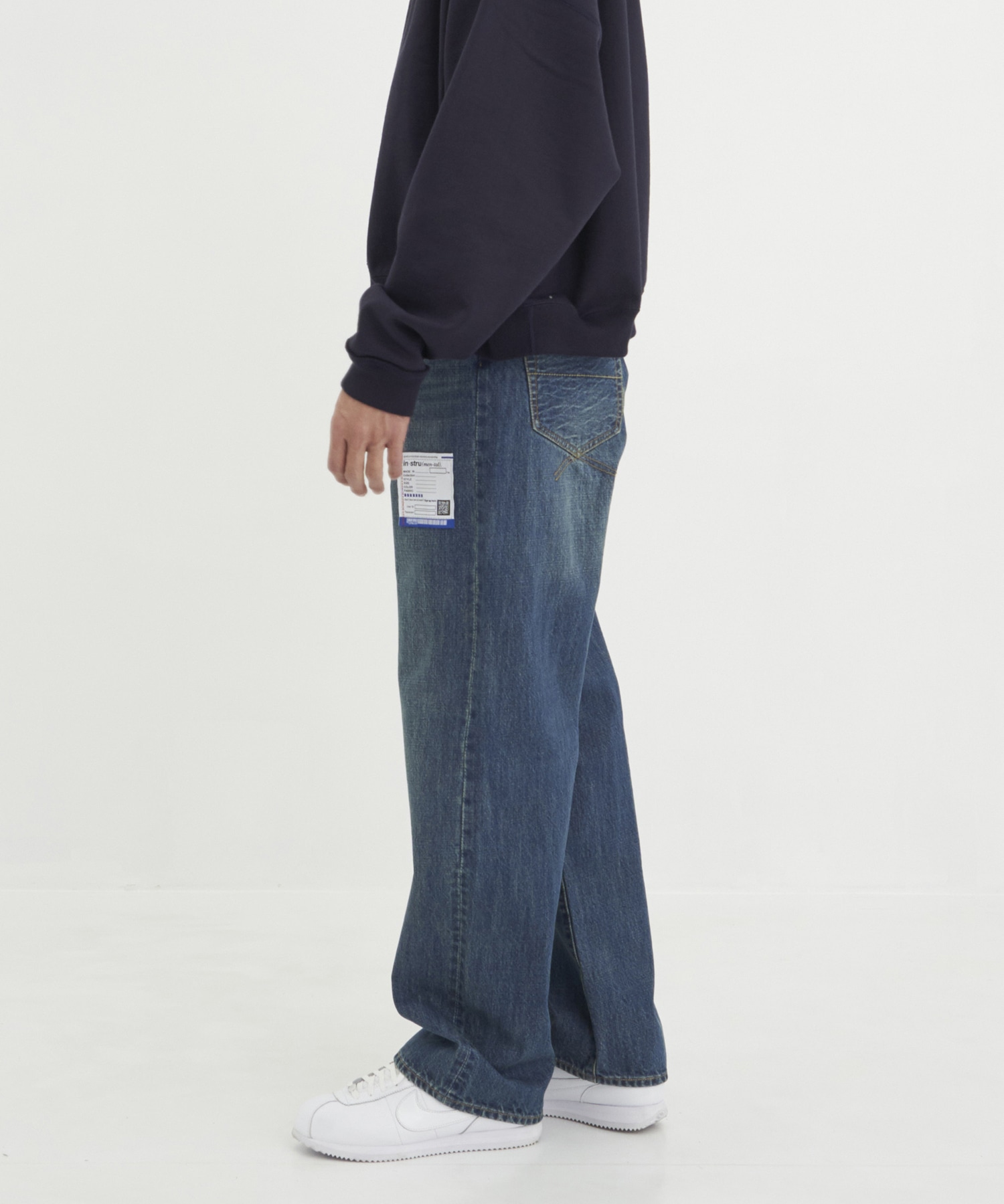 HARD WASHED SELVAGE DENIM STRAIGHT PANTS in・stru(men-tal)