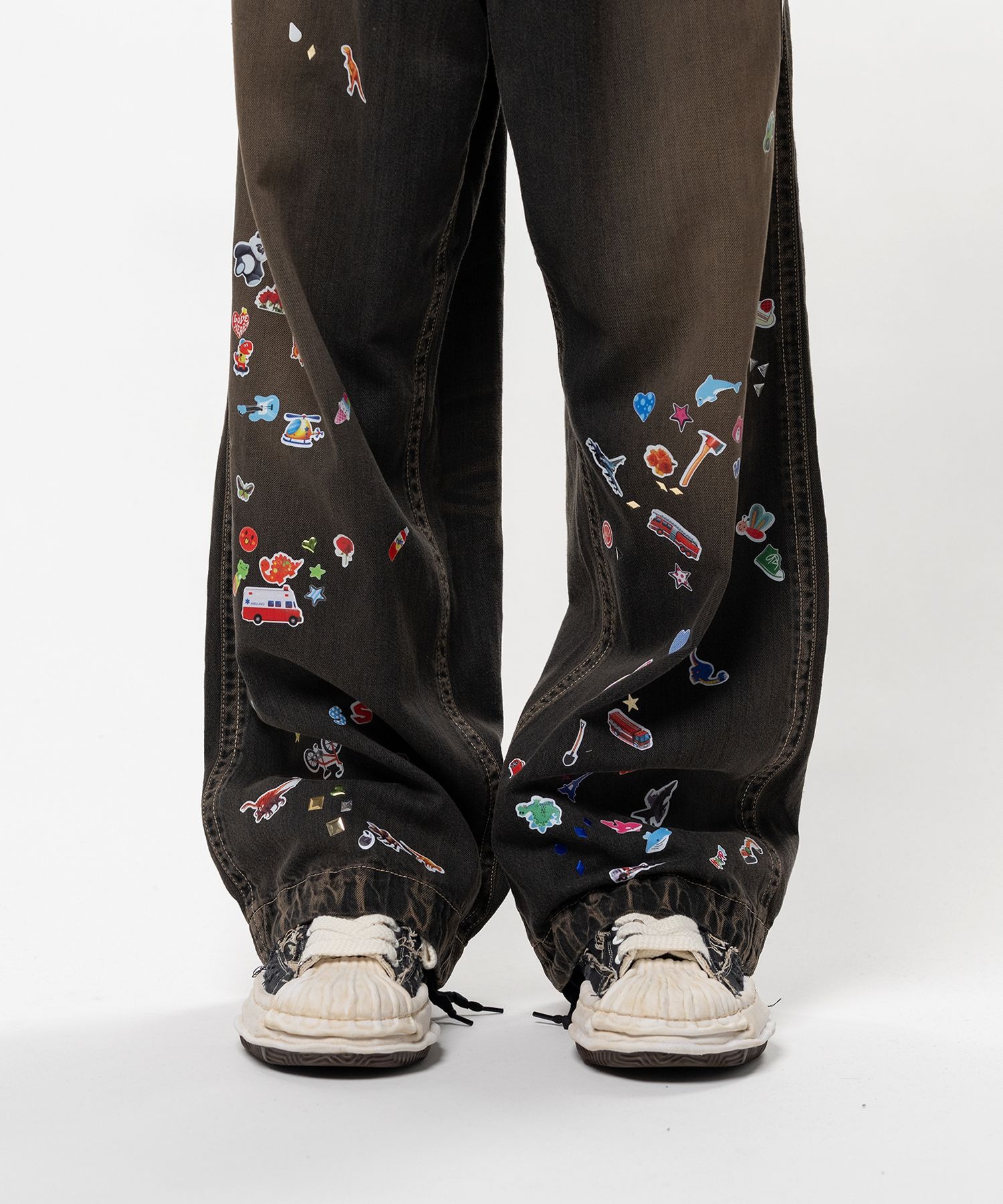 BAKER JEANS w STICKER Maison MIHARA YASUHIRO