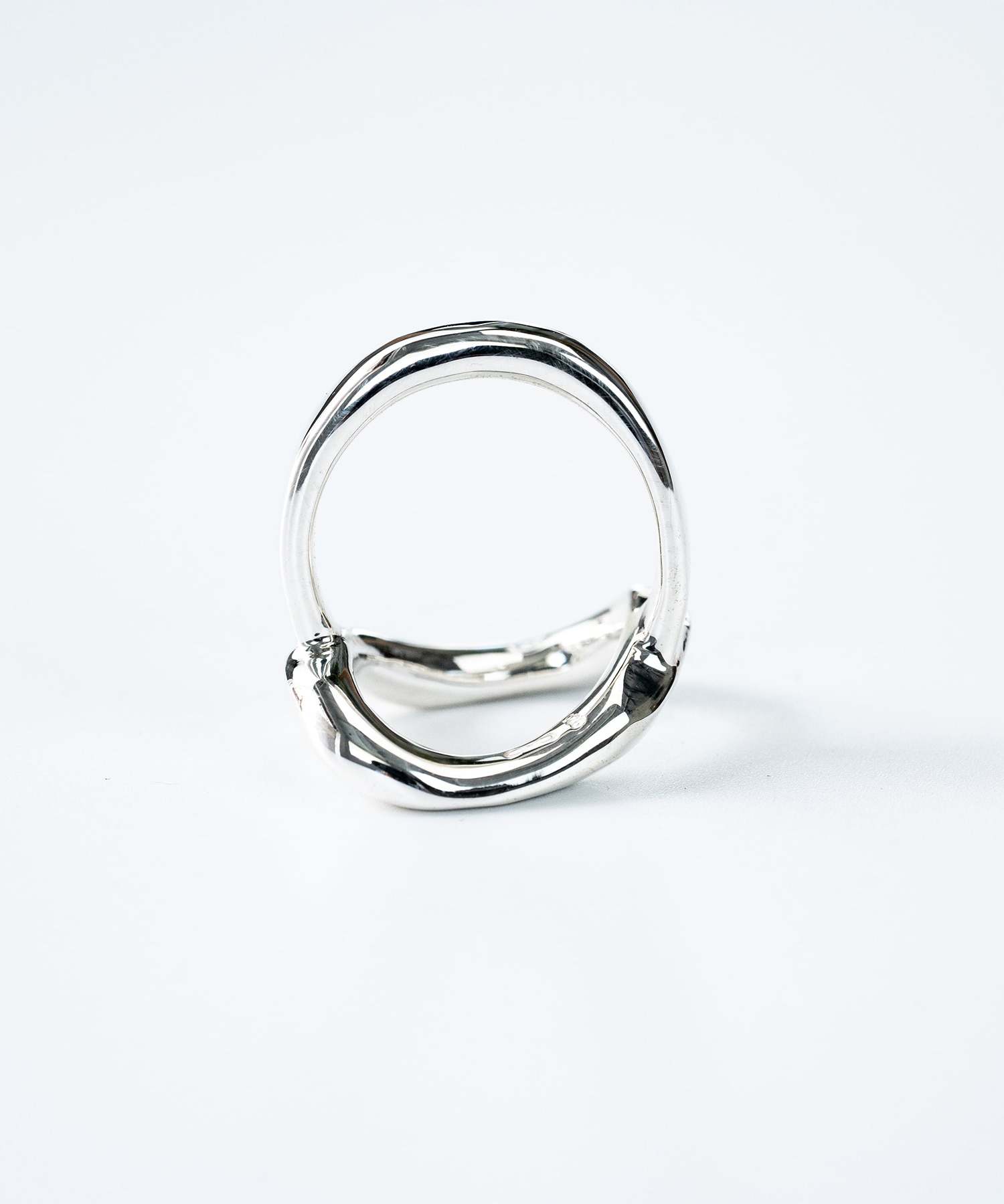 R-061 See through curve ring M WAKAN SILVER SMITH
