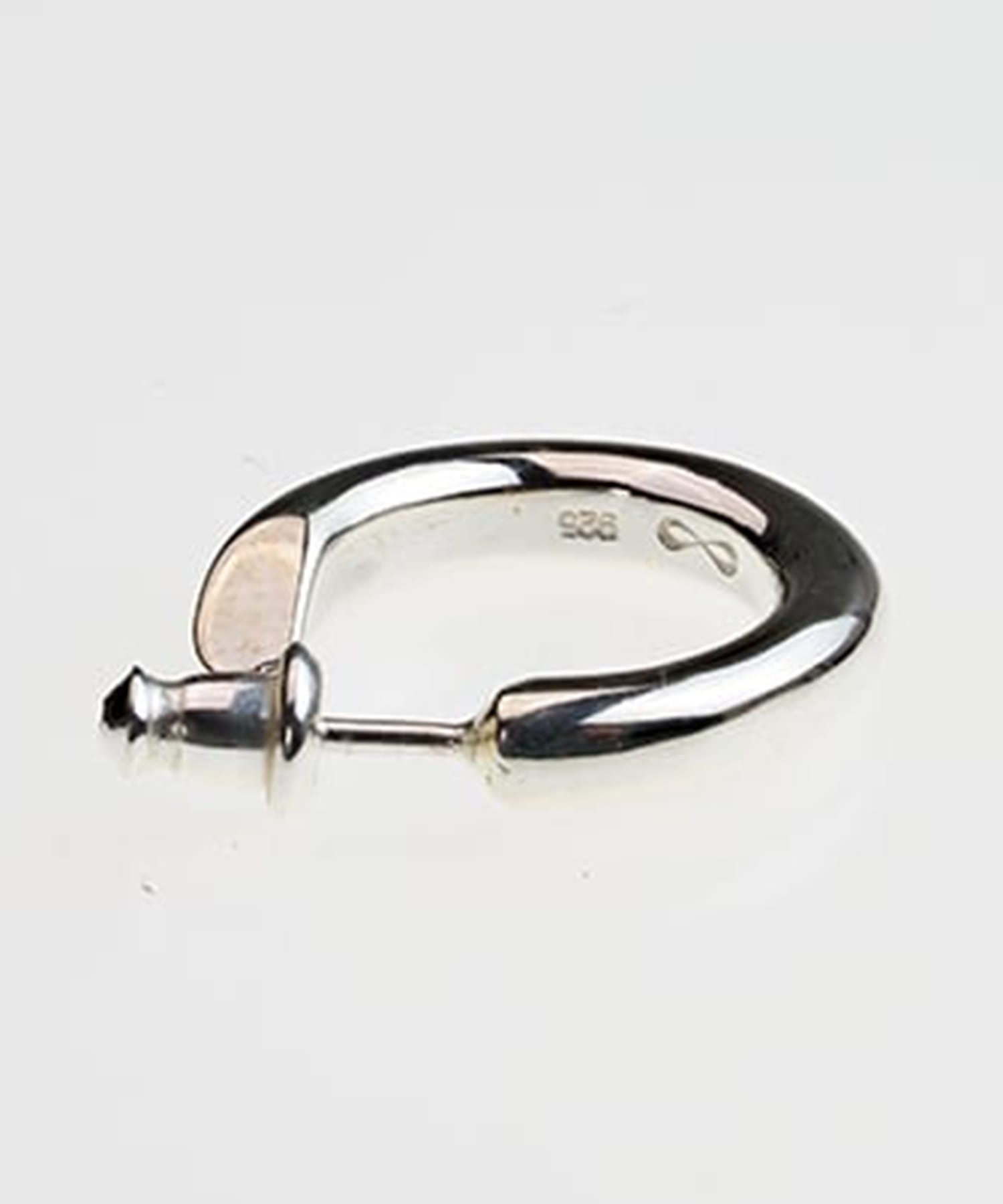PI-002 Round earring (Small)　線径3.5mm (左耳用) WAKAN SILVER SMITH