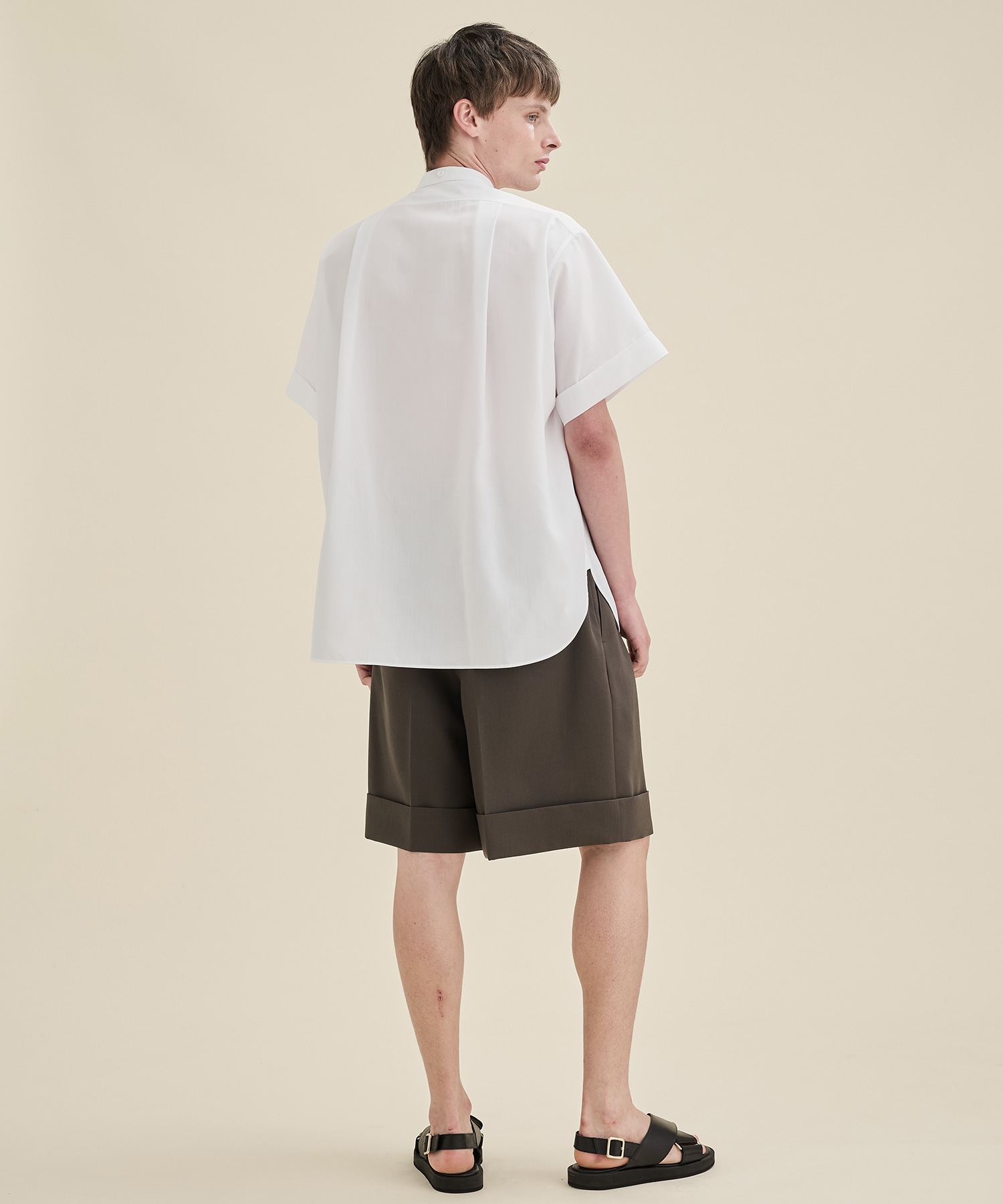 RERACS BAND COLLAR SHIRT SHORT SLEEVE THE RERACS