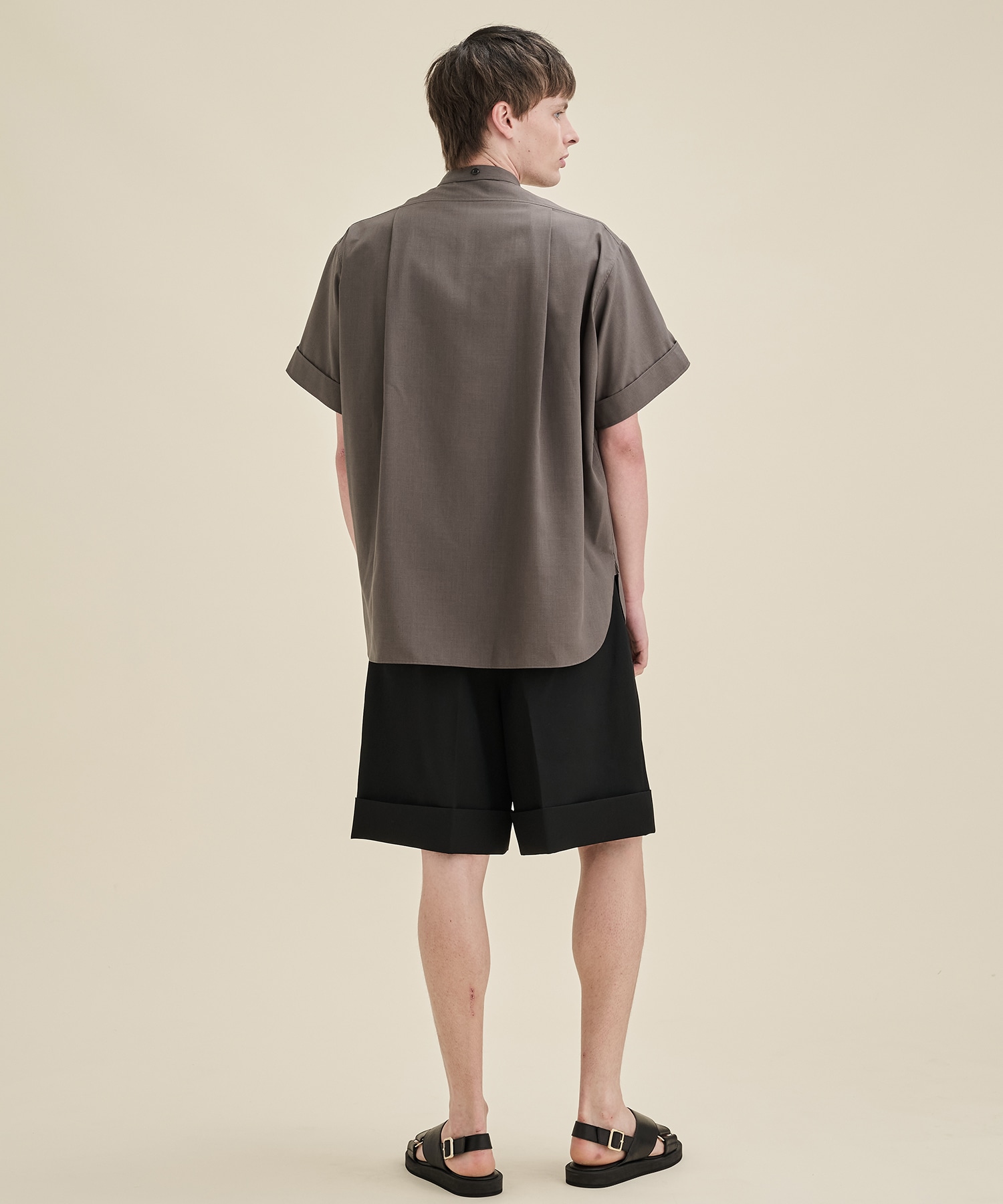 RERACS BAND COLLAR SHIRT SHORT SLEEVE THE RERACS