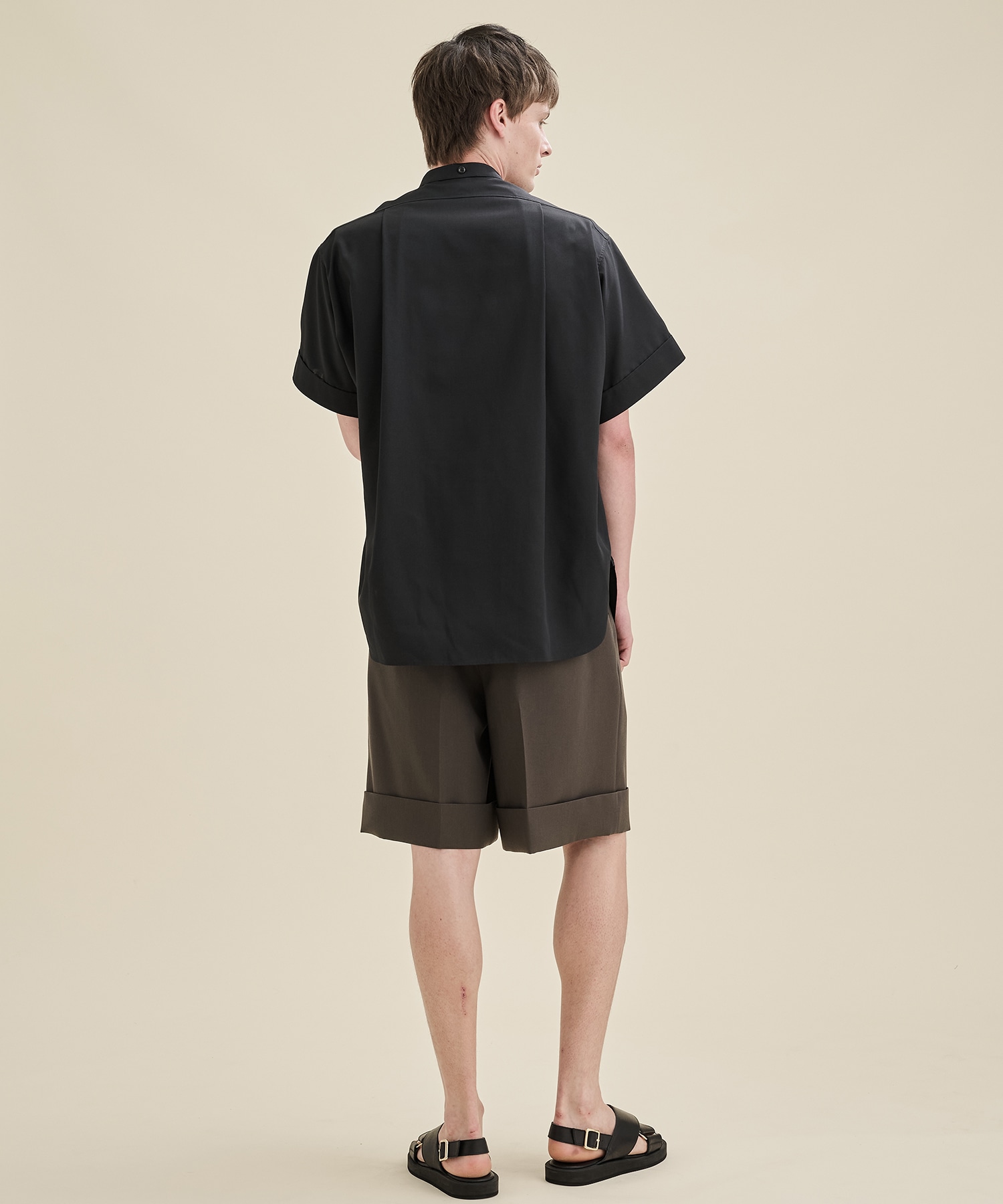 RERACS BAND COLLAR SHIRT SHORT SLEEVE THE RERACS
