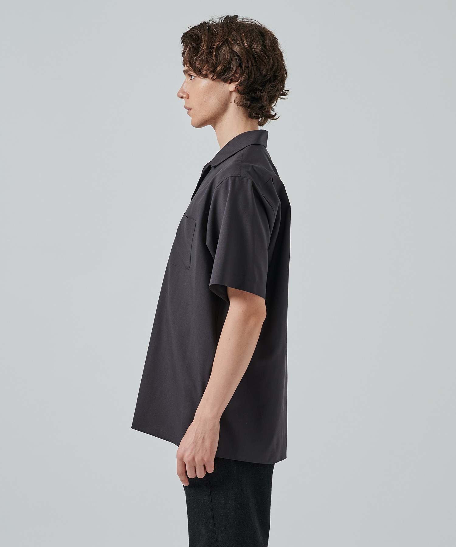 ITALIAN OPEN COLLAR S/S SHIRT MARKAWARE/marka