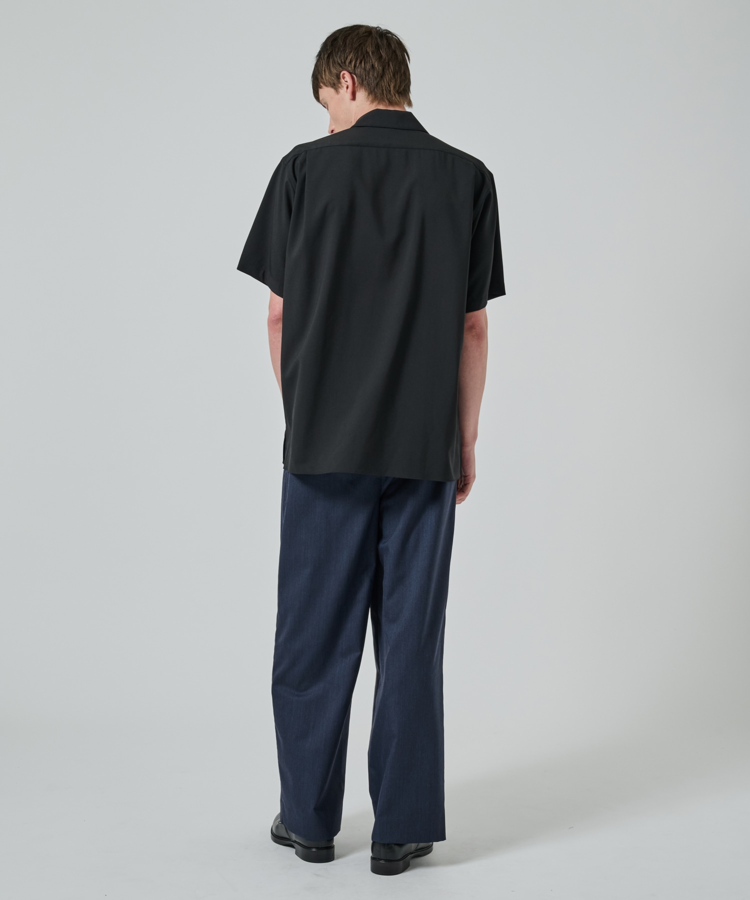 ITALIAN OPEN COLLAR S/S SHIRT 