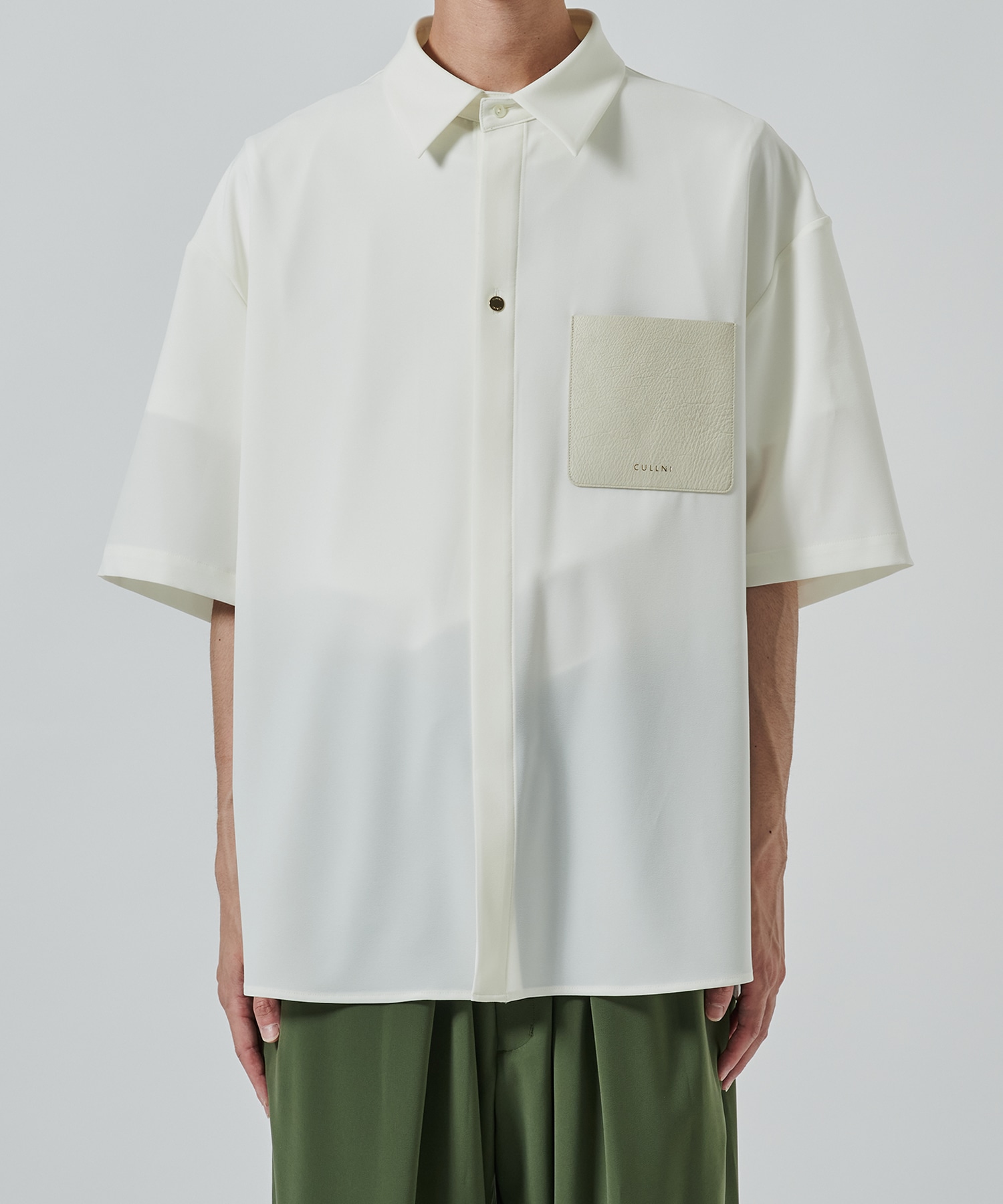〈別注〉Sugoku Suzushii Leather Pocket S/S Shirts CULLNI