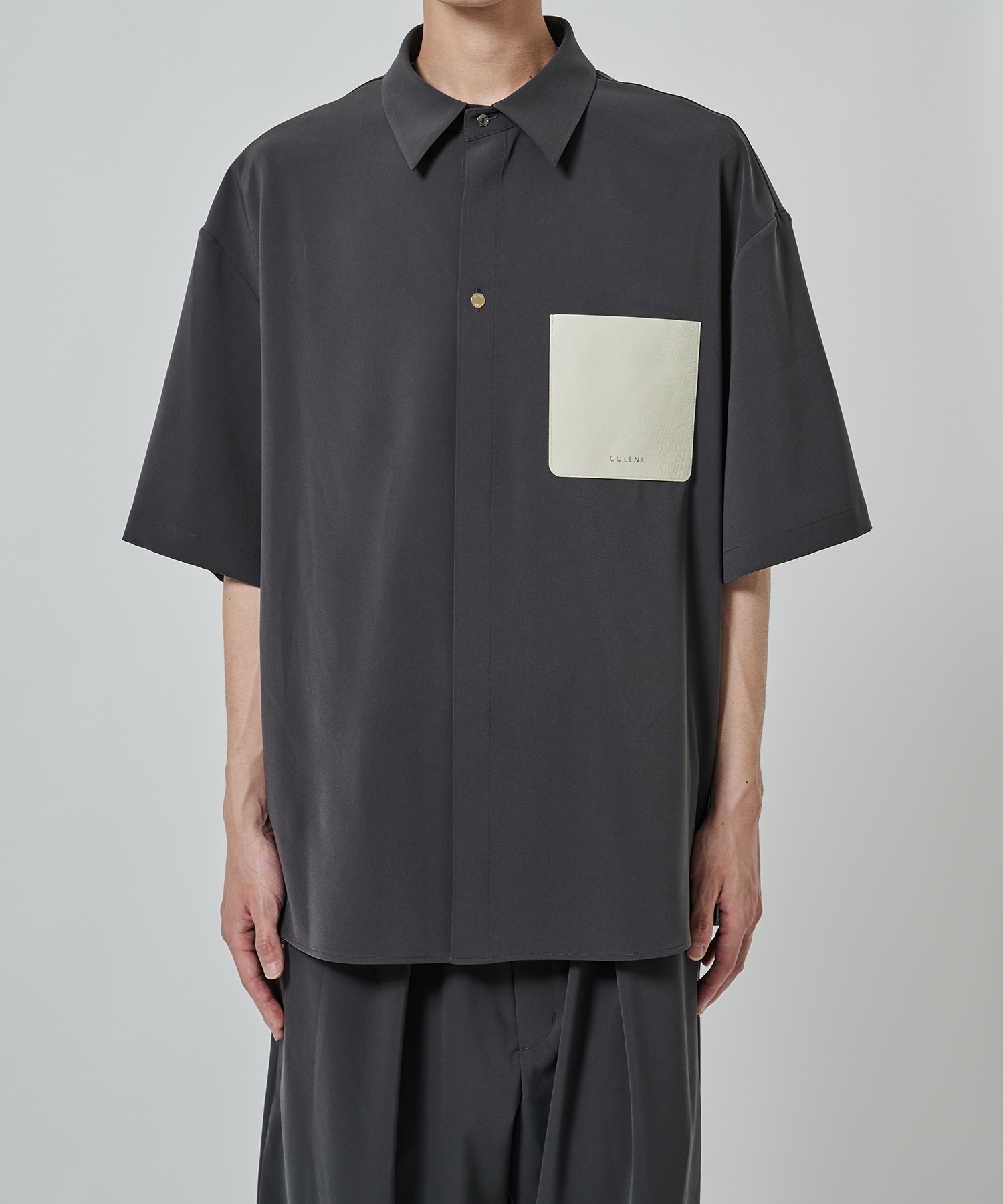 〈別注〉Sugoku Suzushii Leather Pocket S/S Shirts CULLNI
