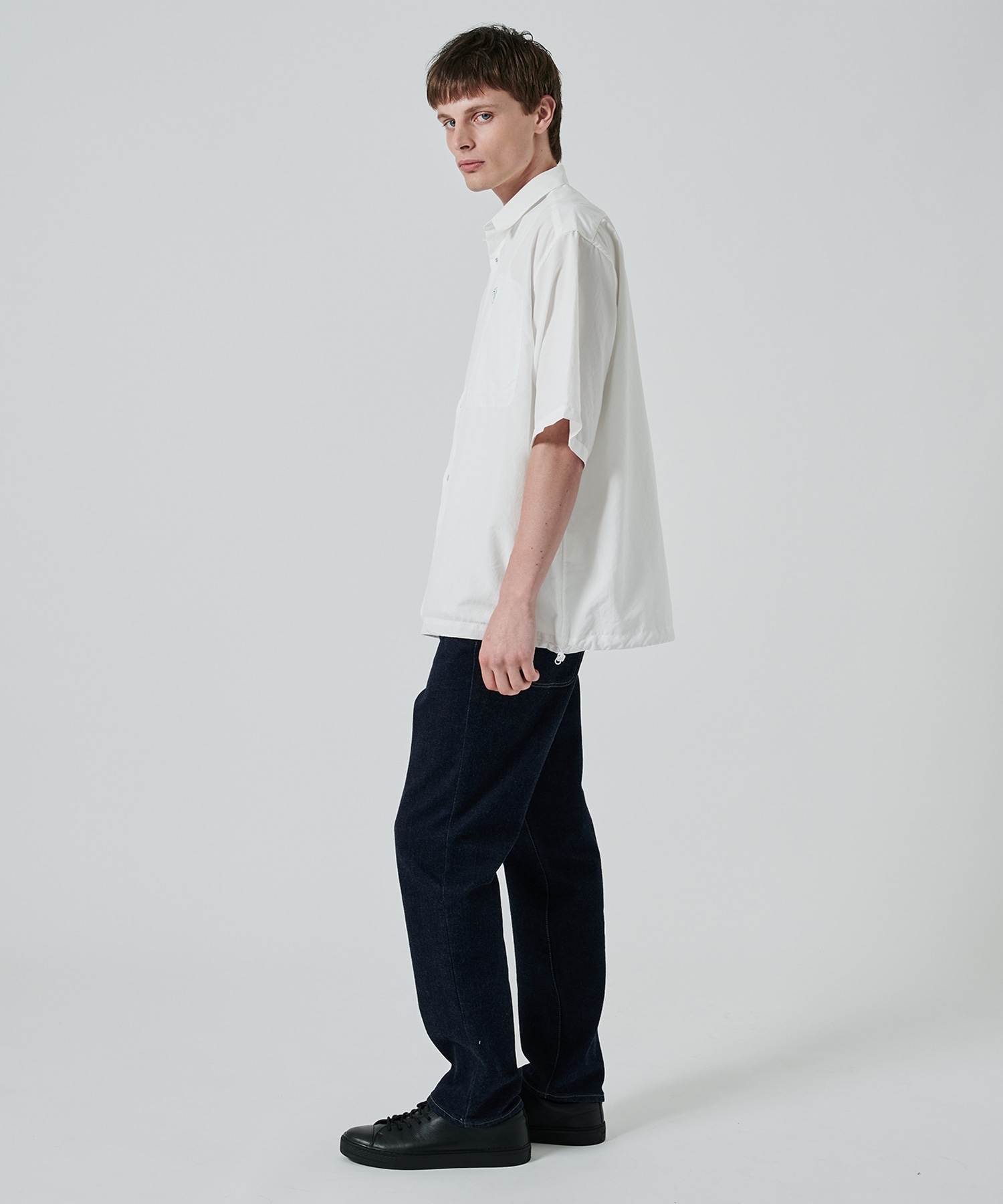 〈別注〉 DRAW CORD S/S POCKET SHIRTS White Mountaineering