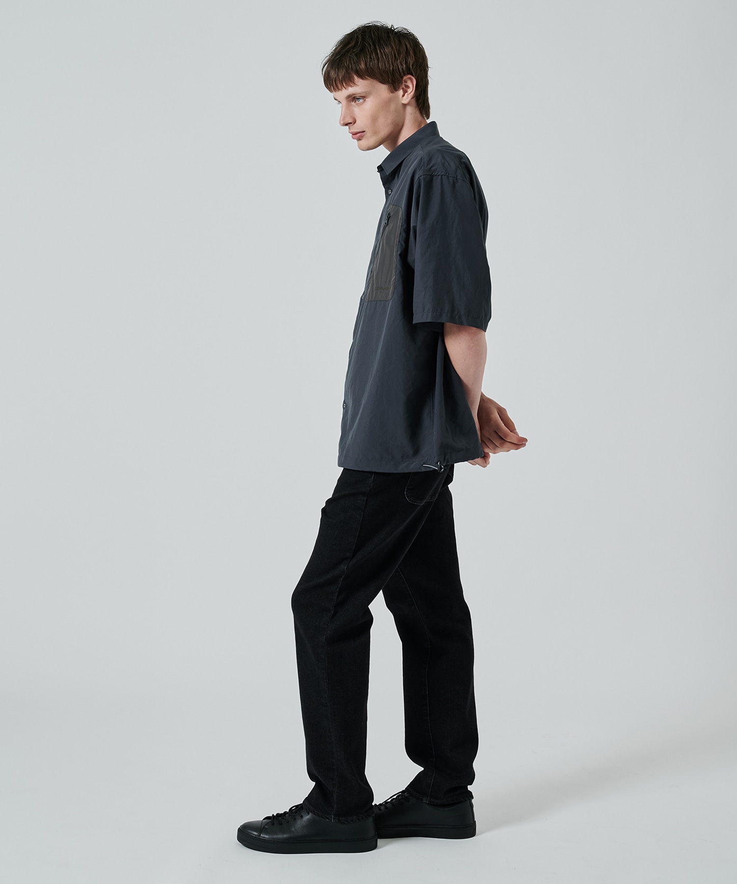 〈別注〉 DRAW CORD S/S POCKET SHIRTS White Mountaineering