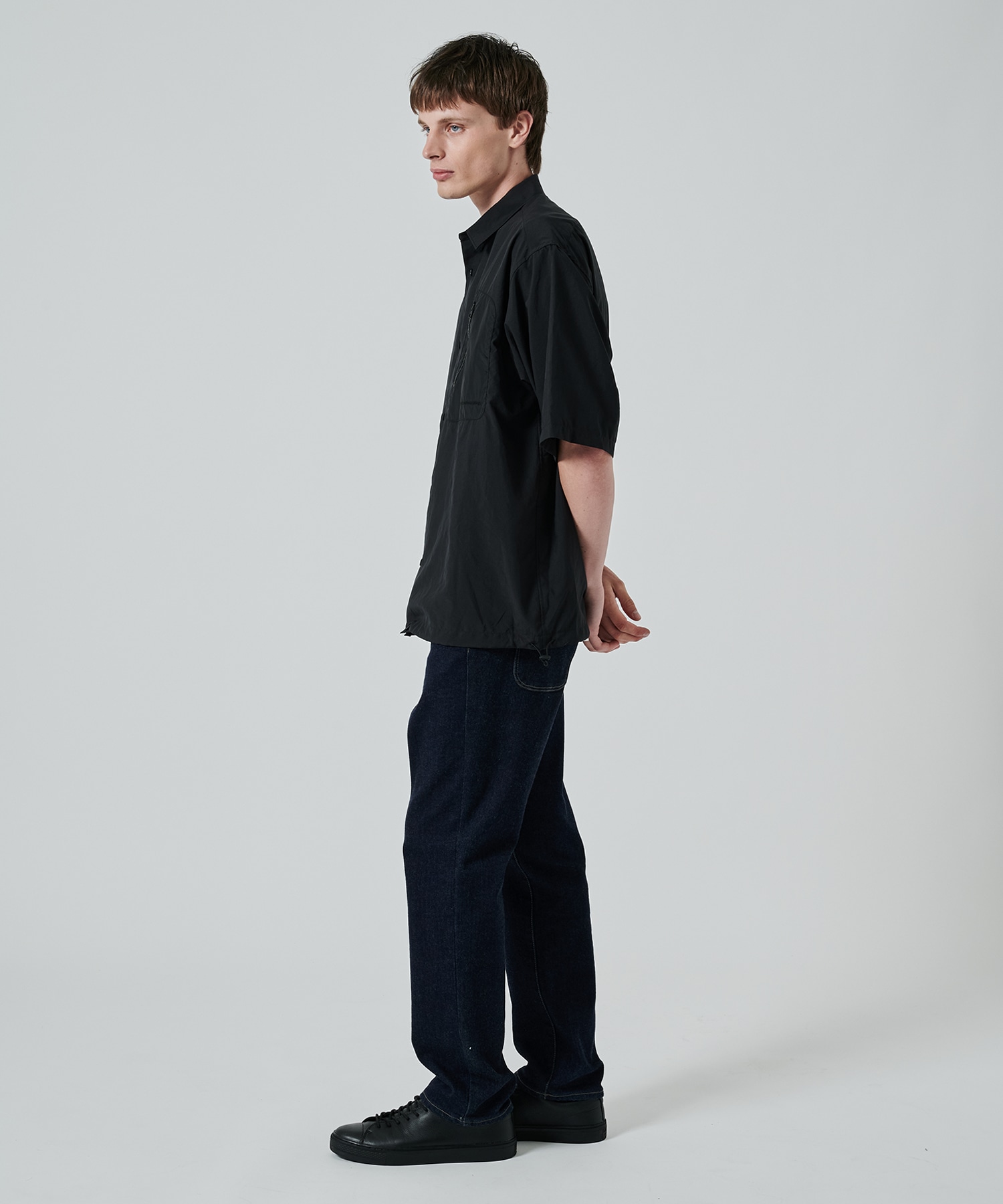 〈別注〉 DRAW CORD S/S POCKET SHIRTS White Mountaineering