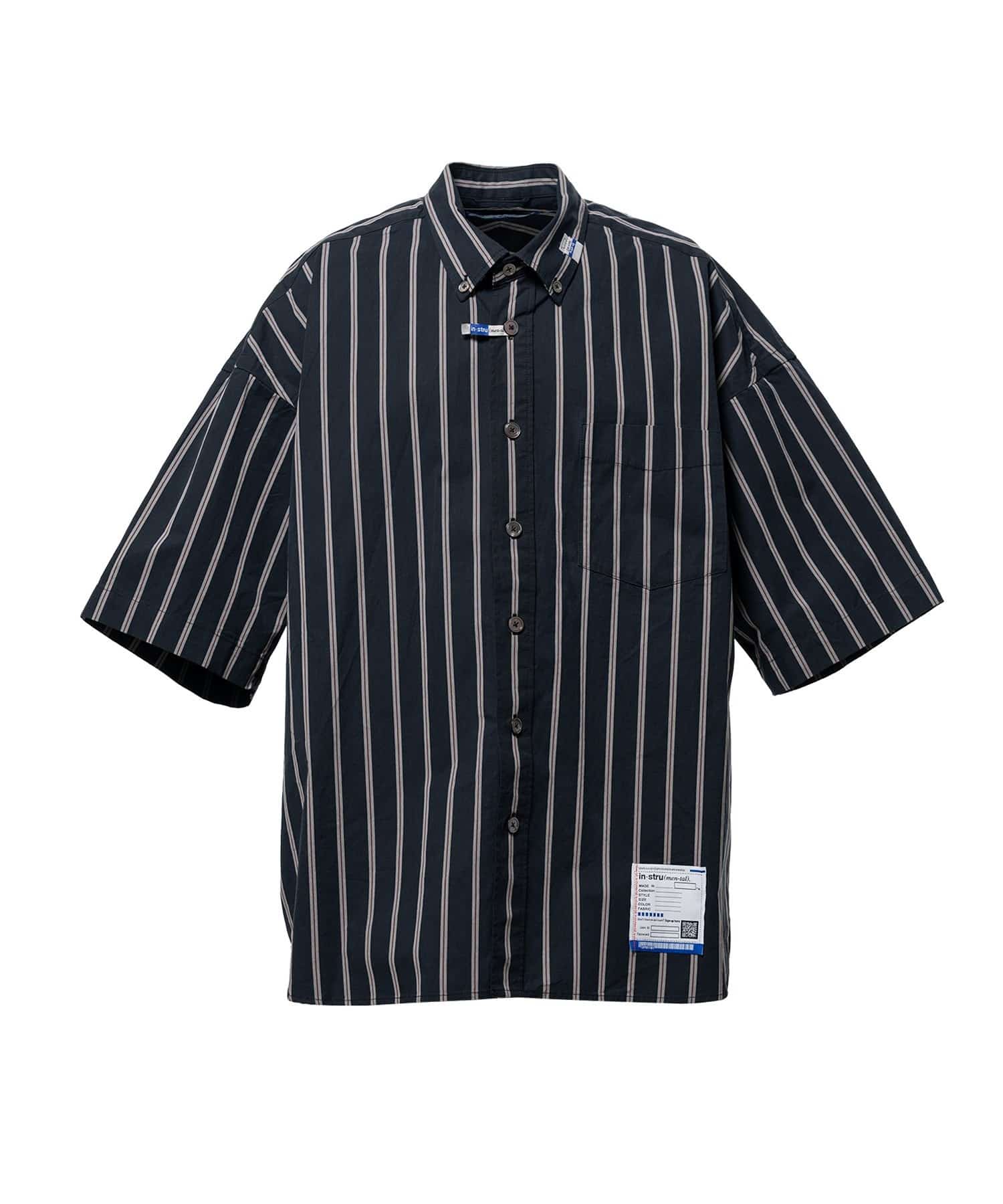 COTTON HIGH DENSITY STRIPE SS SHIRTS in・stru(men-tal)