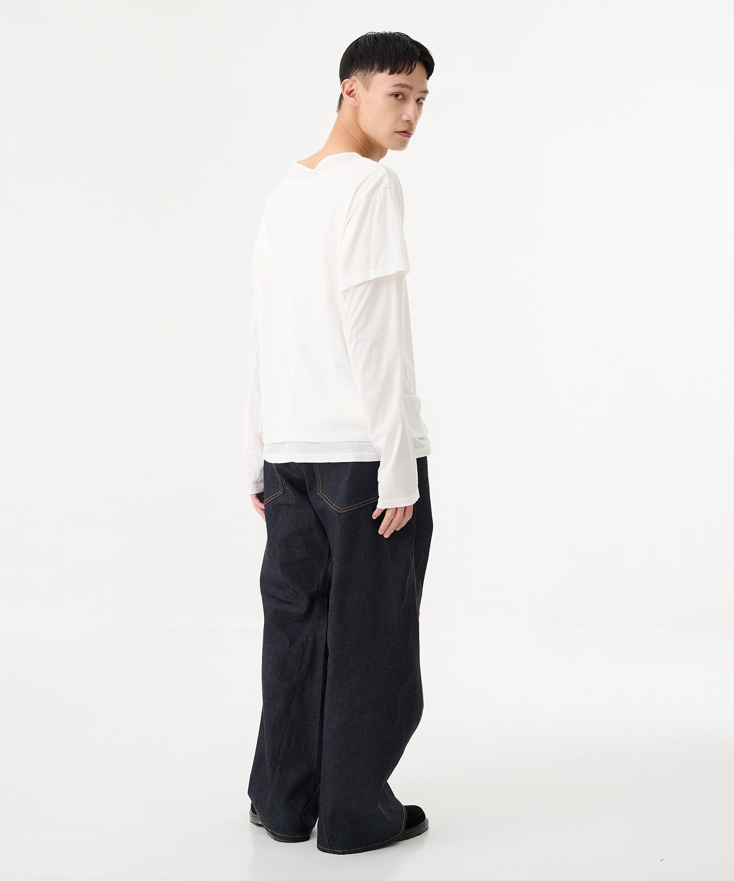 〈別注〉 DOUBLE LAYERD LONG SLEEVE TSHIRT NVRFRGT