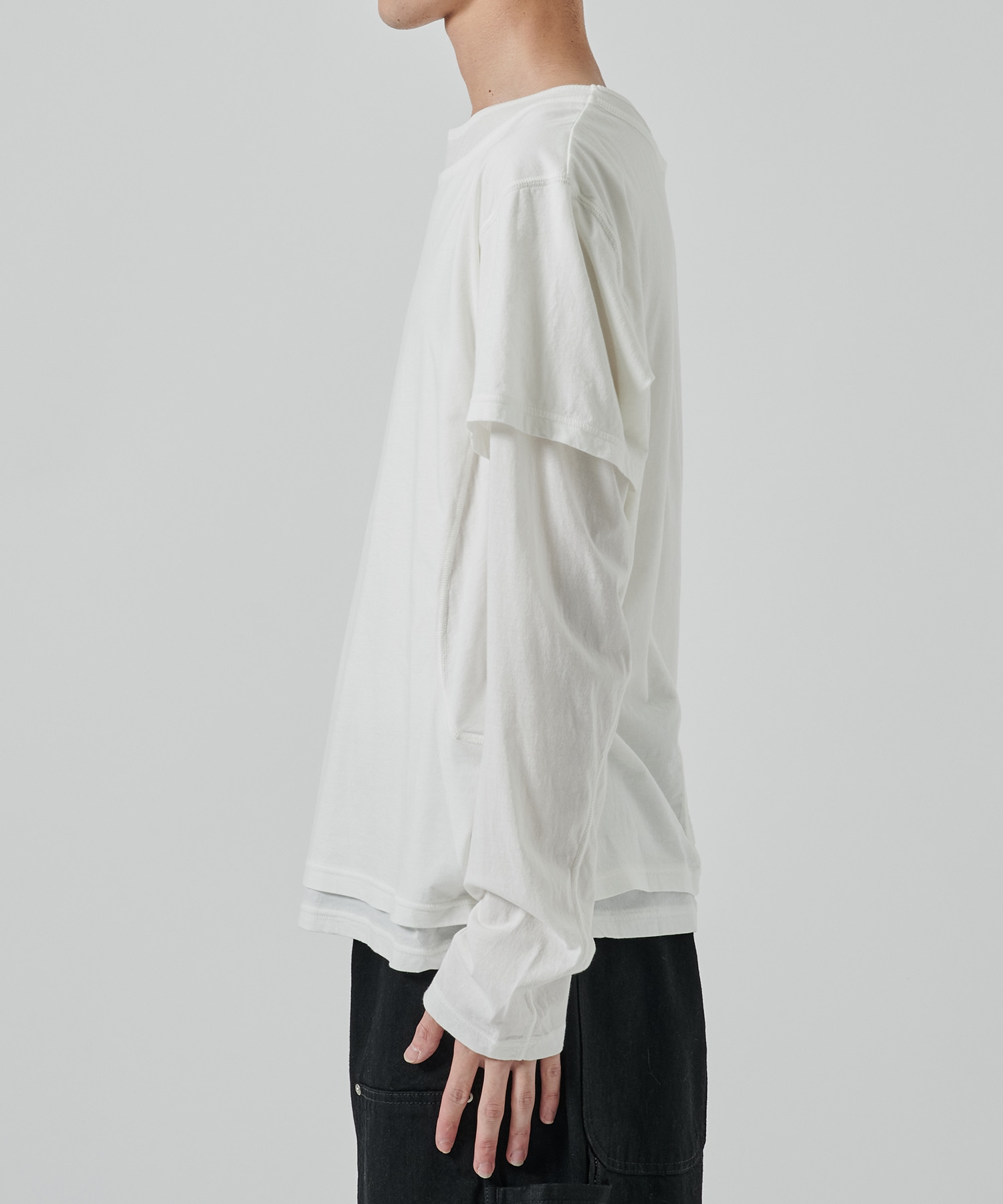 〈別注〉 DOUBLE LAYERD LONG SLEEVE TSHIRT NVRFRGT