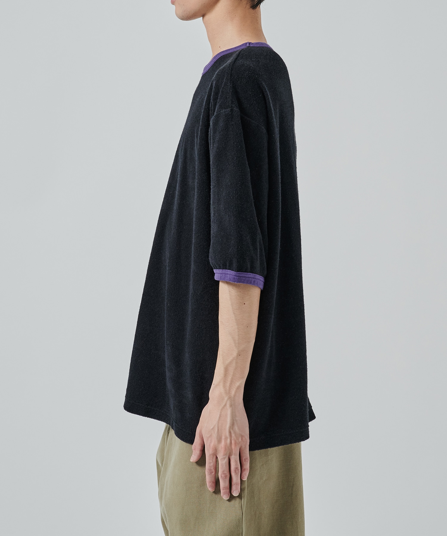 ORGANIC COTTON PILE RINGER PILE TEE MARKAWARE/marka