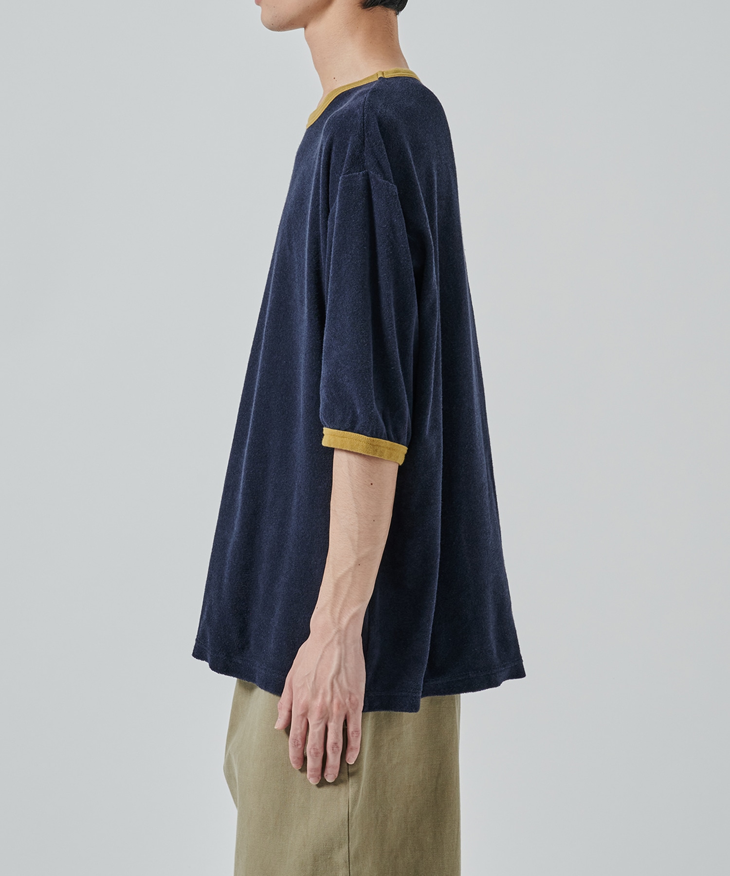 ORGANIC COTTON PILE RINGER PILE TEE MARKAWARE/marka
