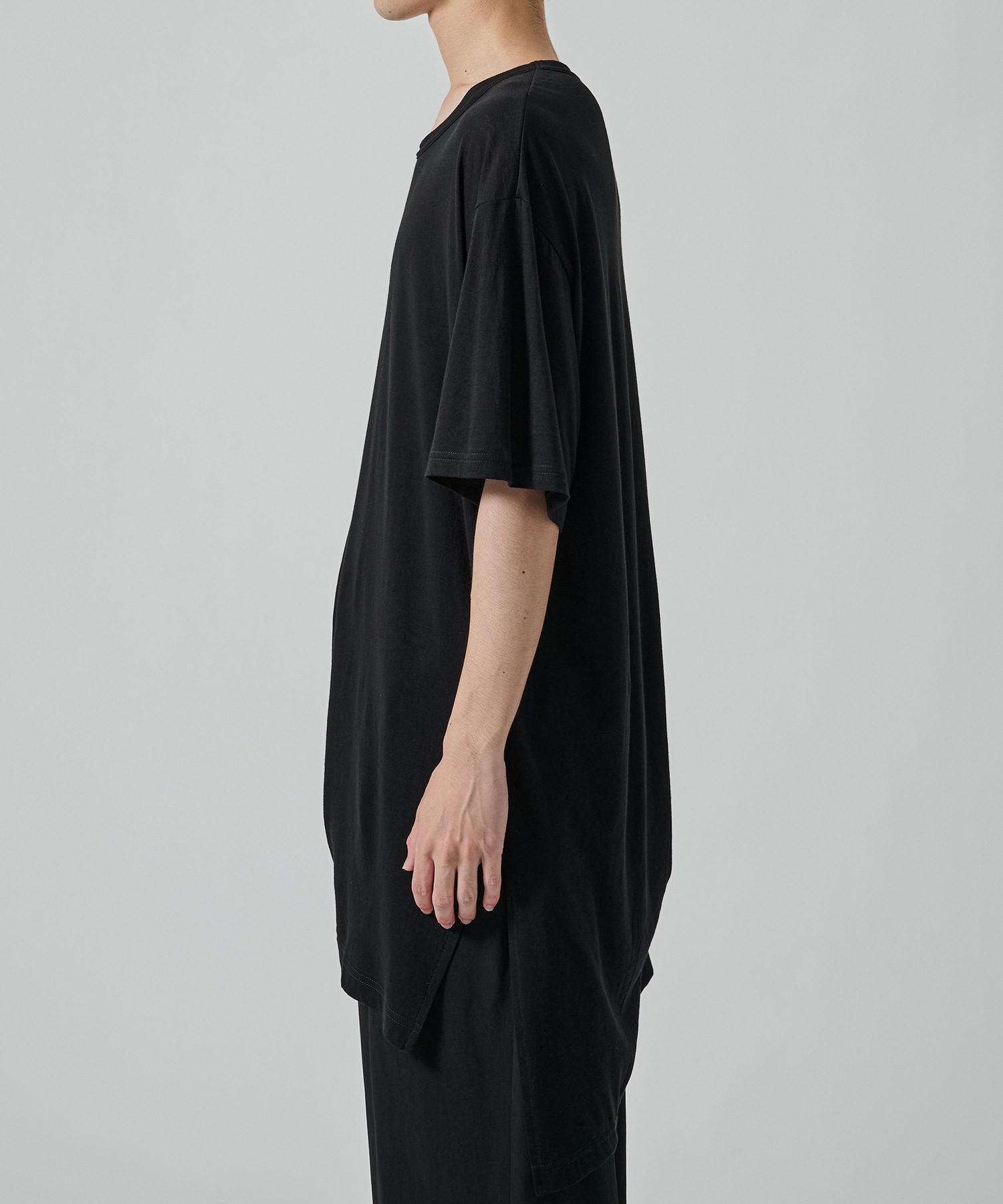 60/1綿裾変形丸首半袖T Yohji Yamamoto