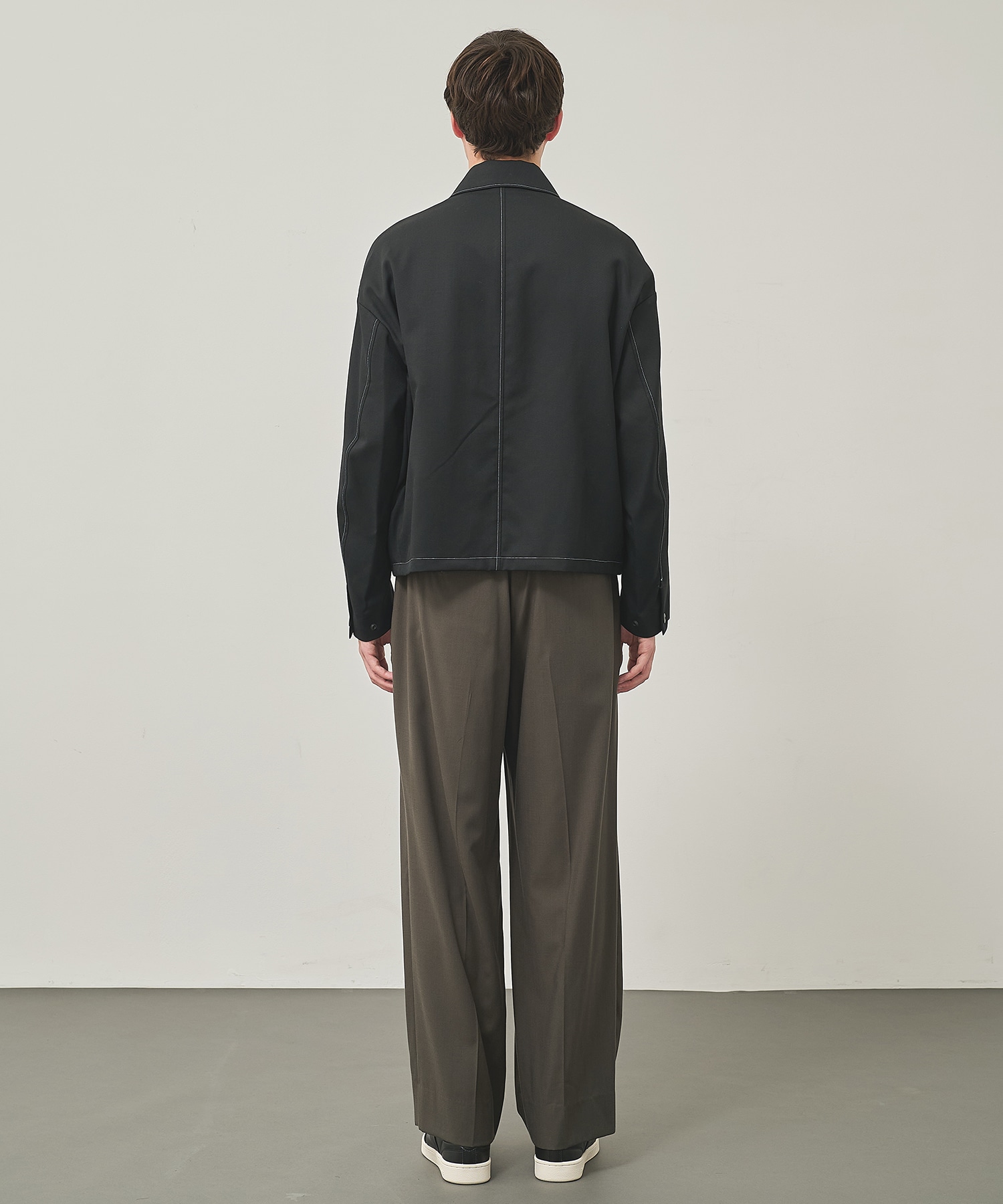 LIGHT WOOL WIDE SLACKS STUDIOUS