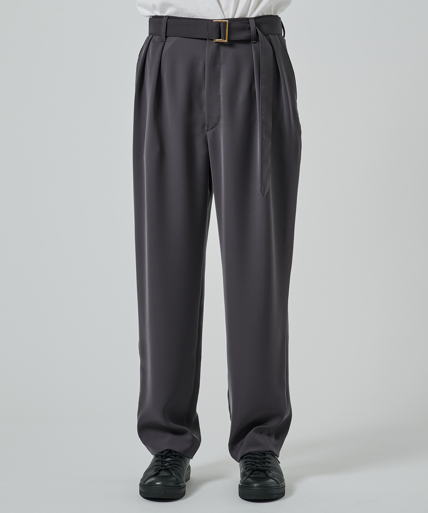 〈別注〉2Tuck Pants with Long Belt for STUDIOUS CULLNI
