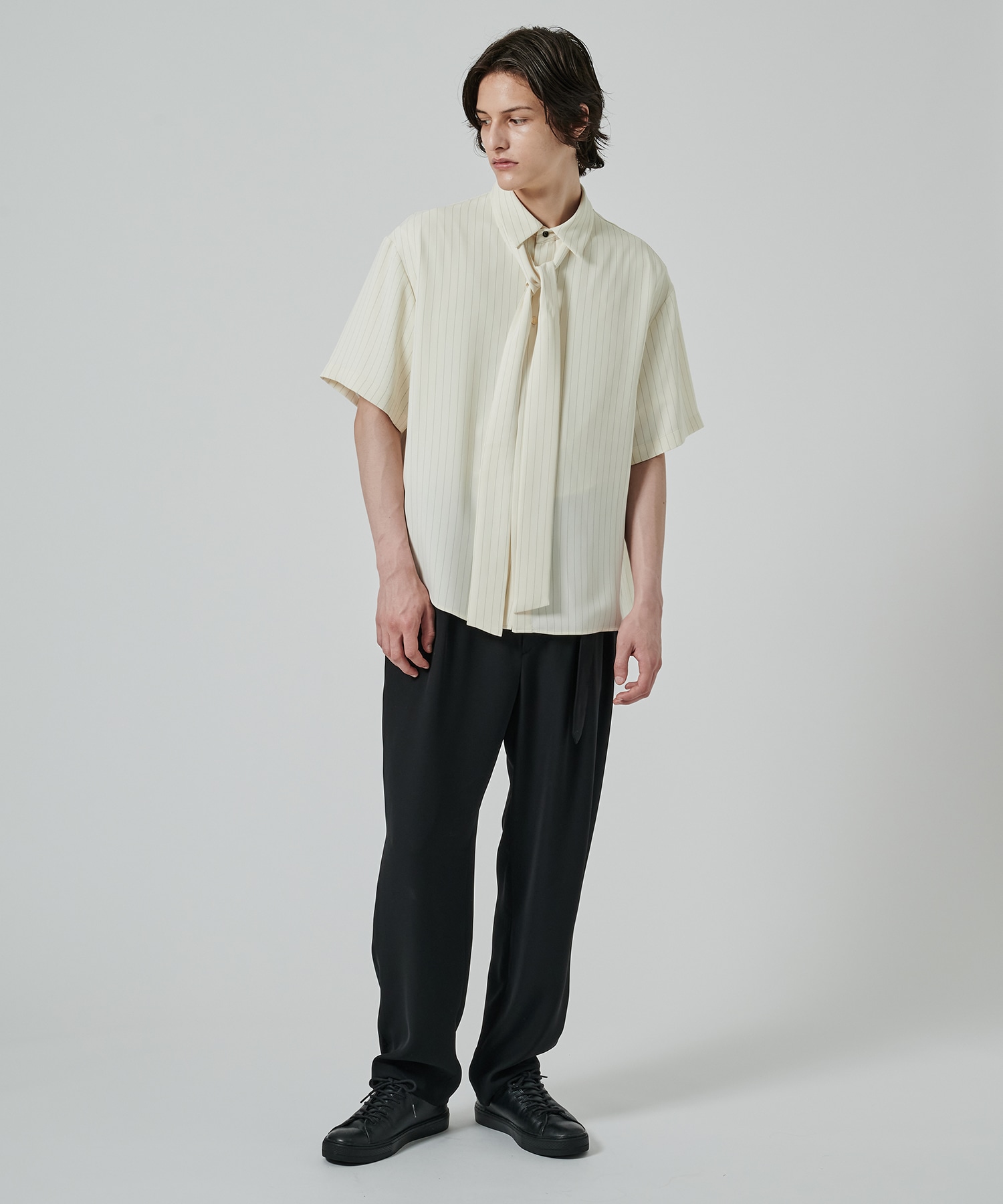 〈別注〉2Tuck Pants with Long Belt for STUDIOUS CULLNI